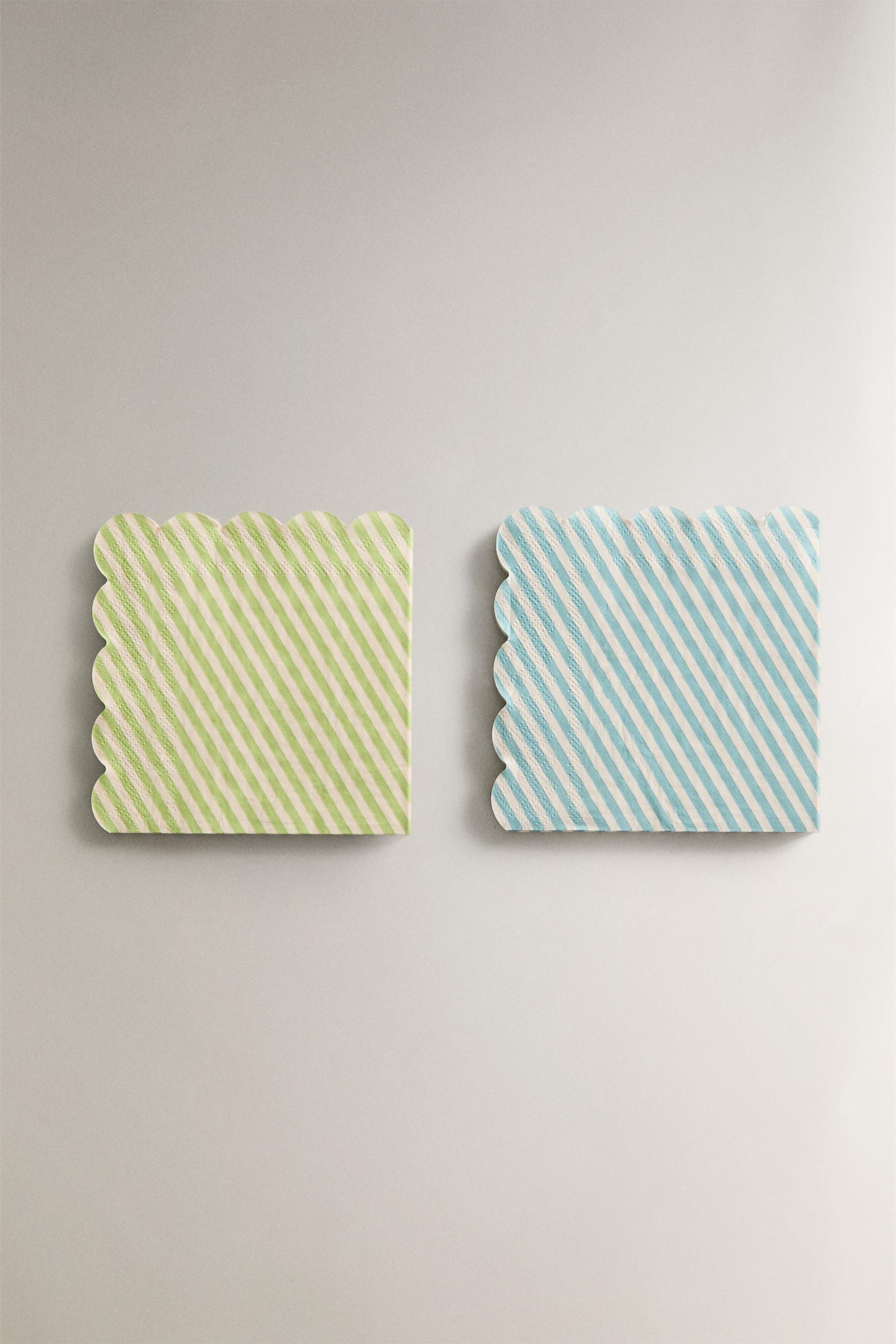 SET OF STRIPED PAPER NAPKINS (SET OF 30)