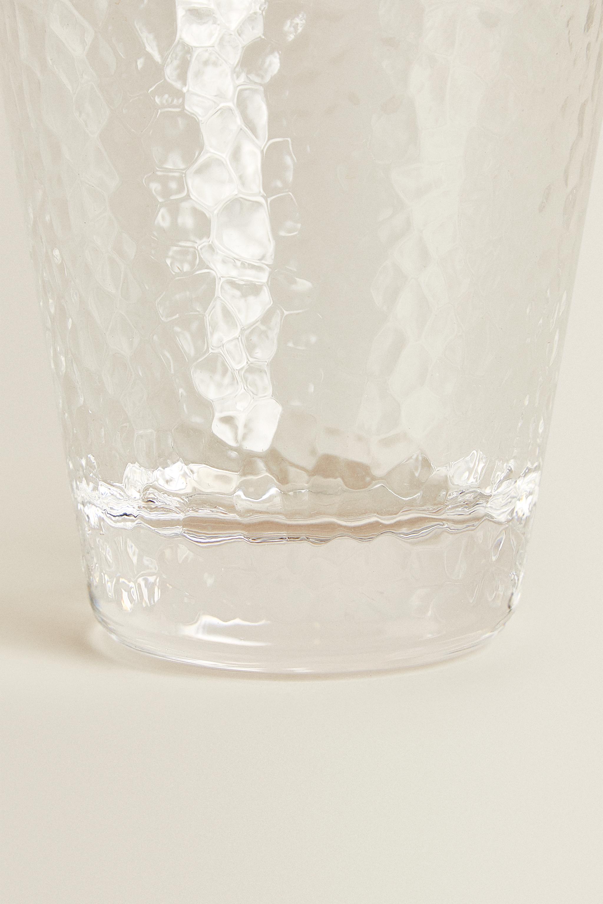 HAMMERED GLASS TUMBLER