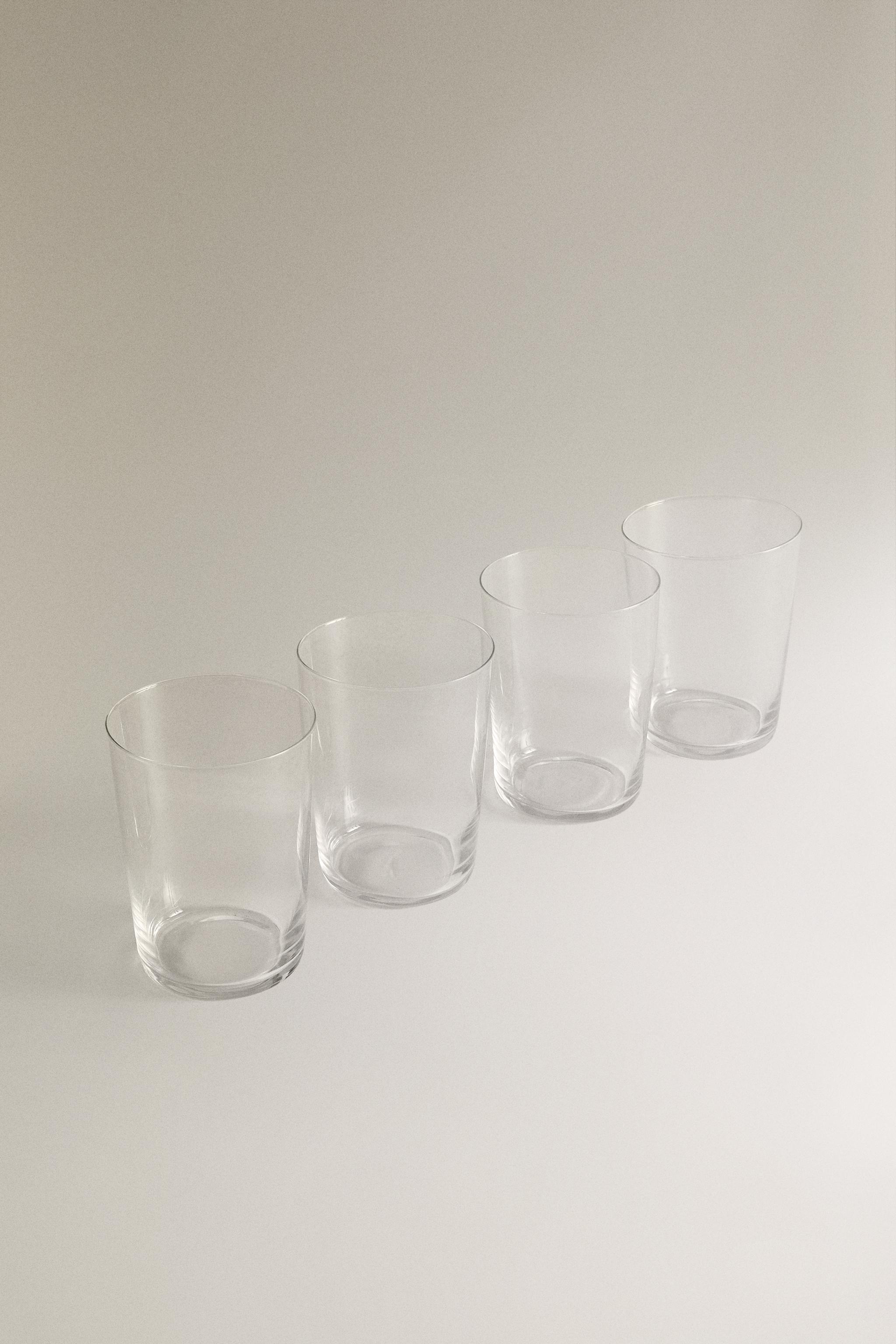 SET OF TALL GLASS TUMBLERS (SET OF 4)
