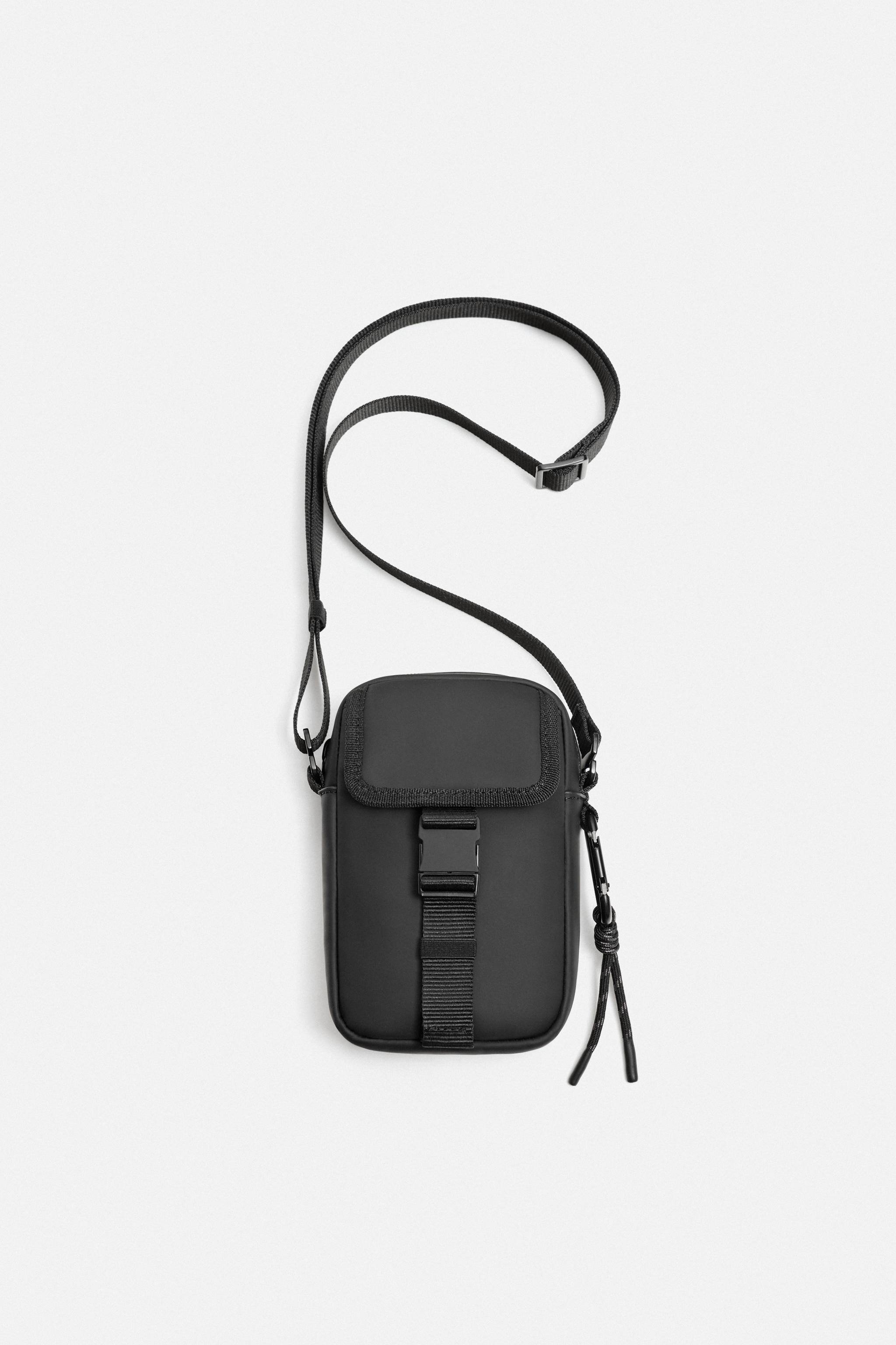 RUBBERIZED CROSSBODY BAG