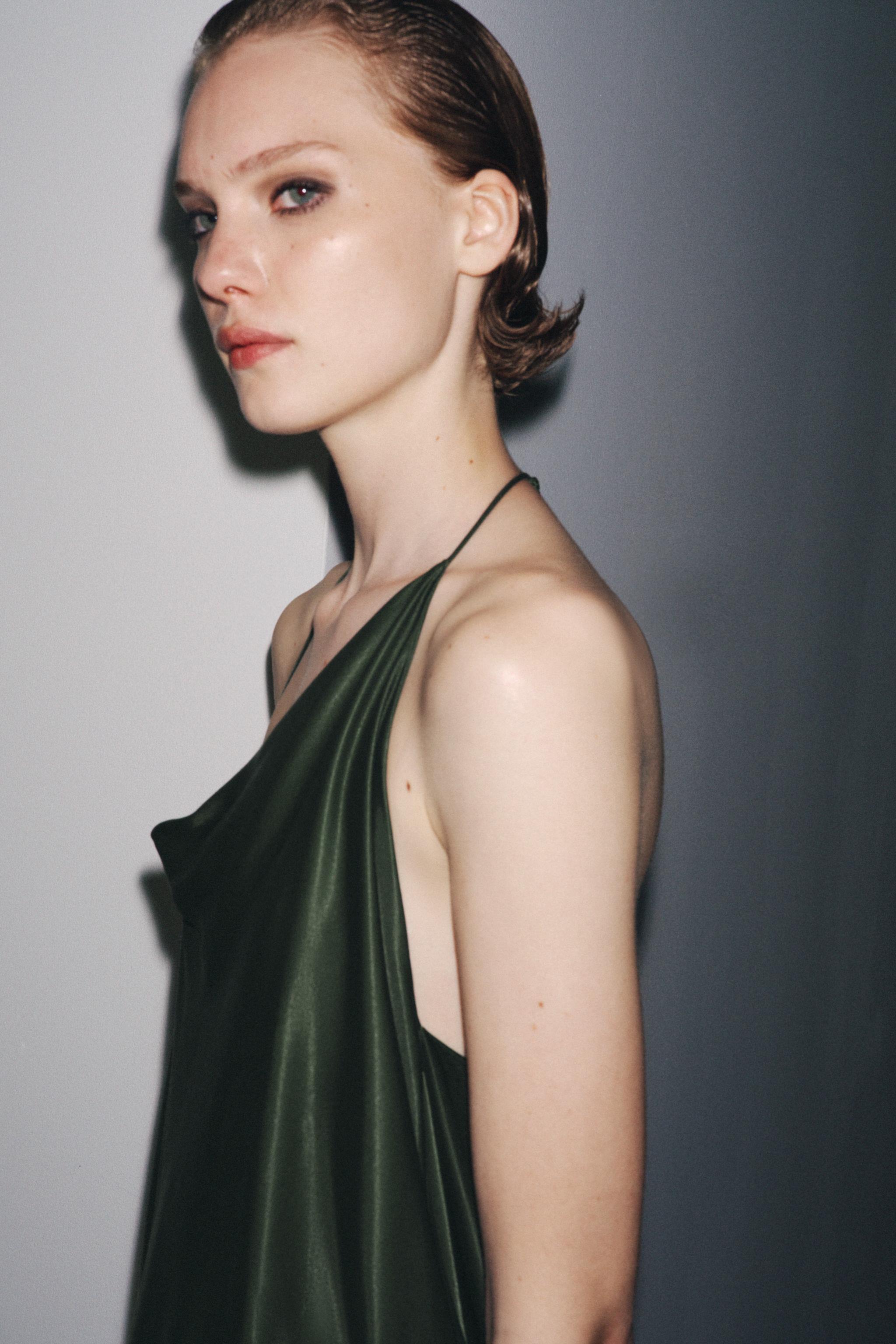 ZW COLLECTION ASYMMETRIC SATIN DRESS