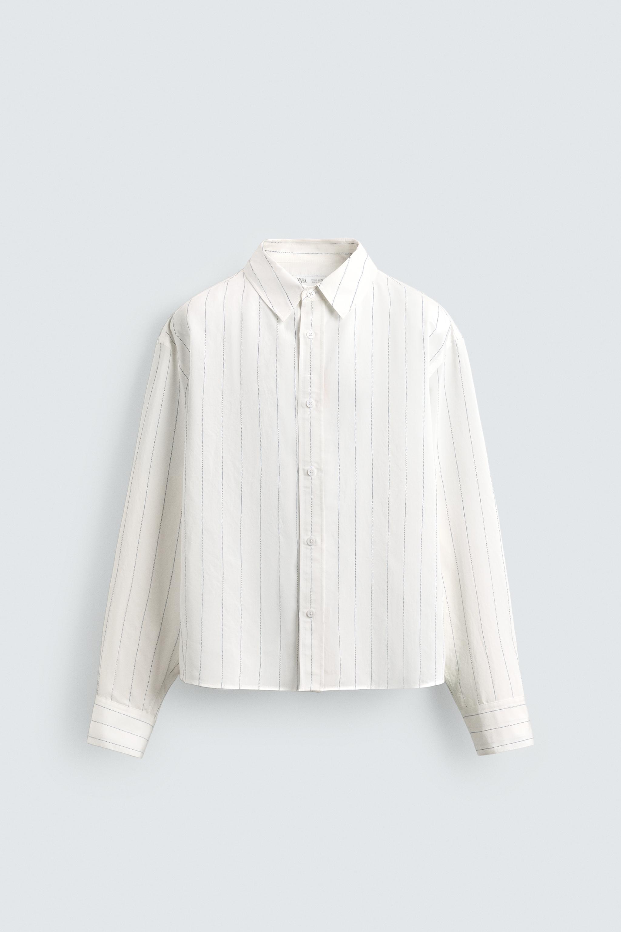 IRREGULAR STRIPE FLOWY SHIRT