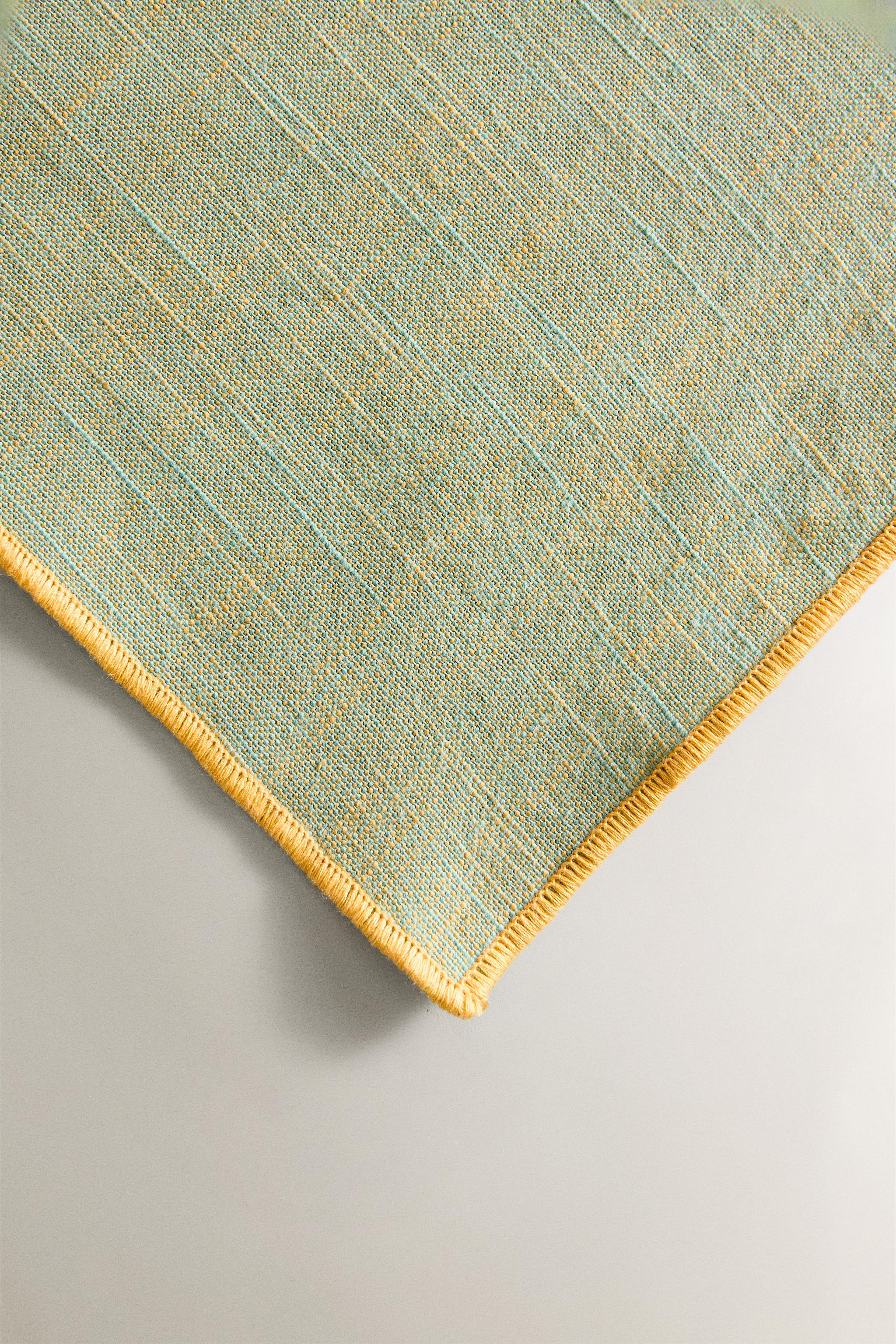 COTTON TABLECLOTH WITH CONTRAST BORDER