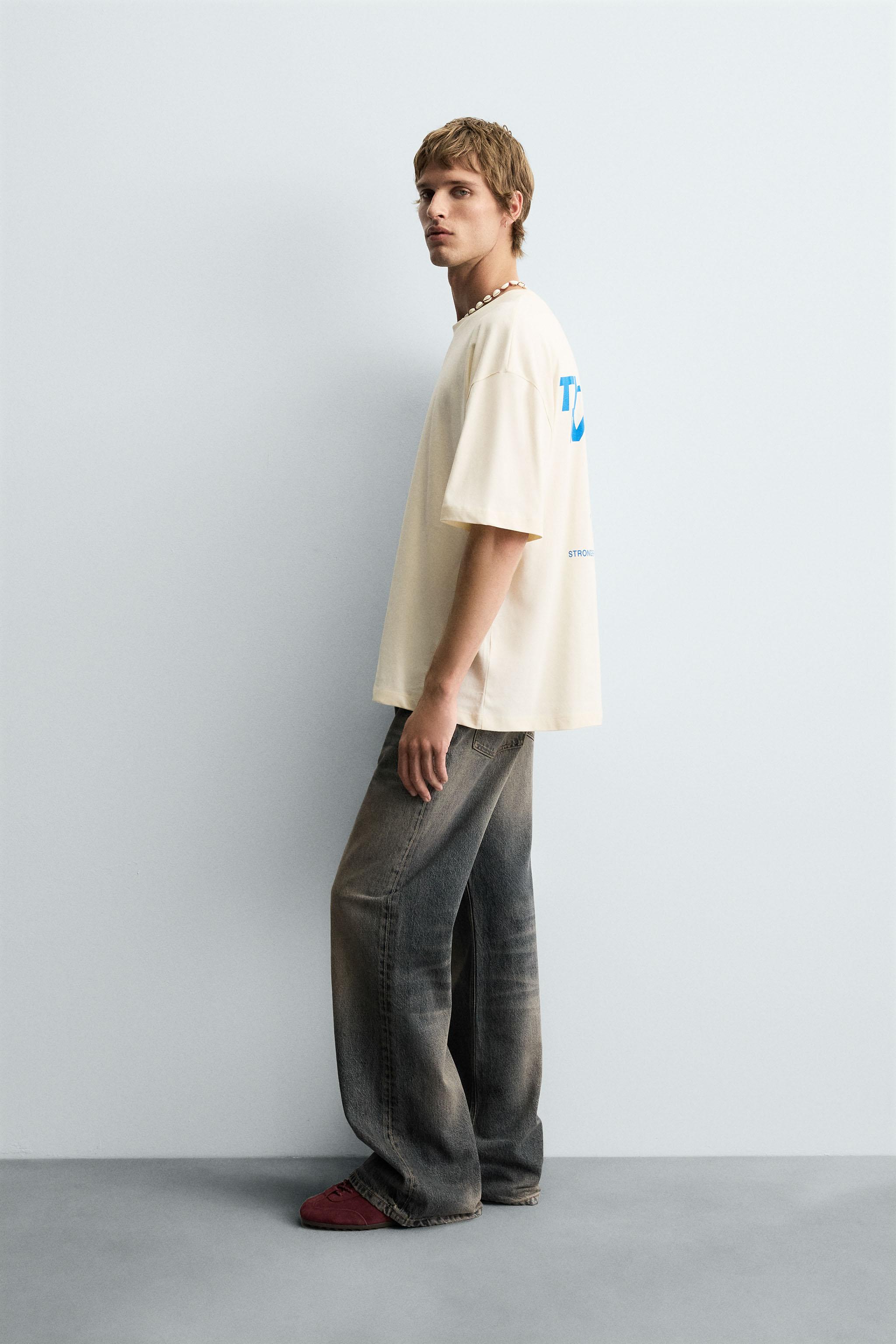 CONTRAST PRINT T-SHIRT