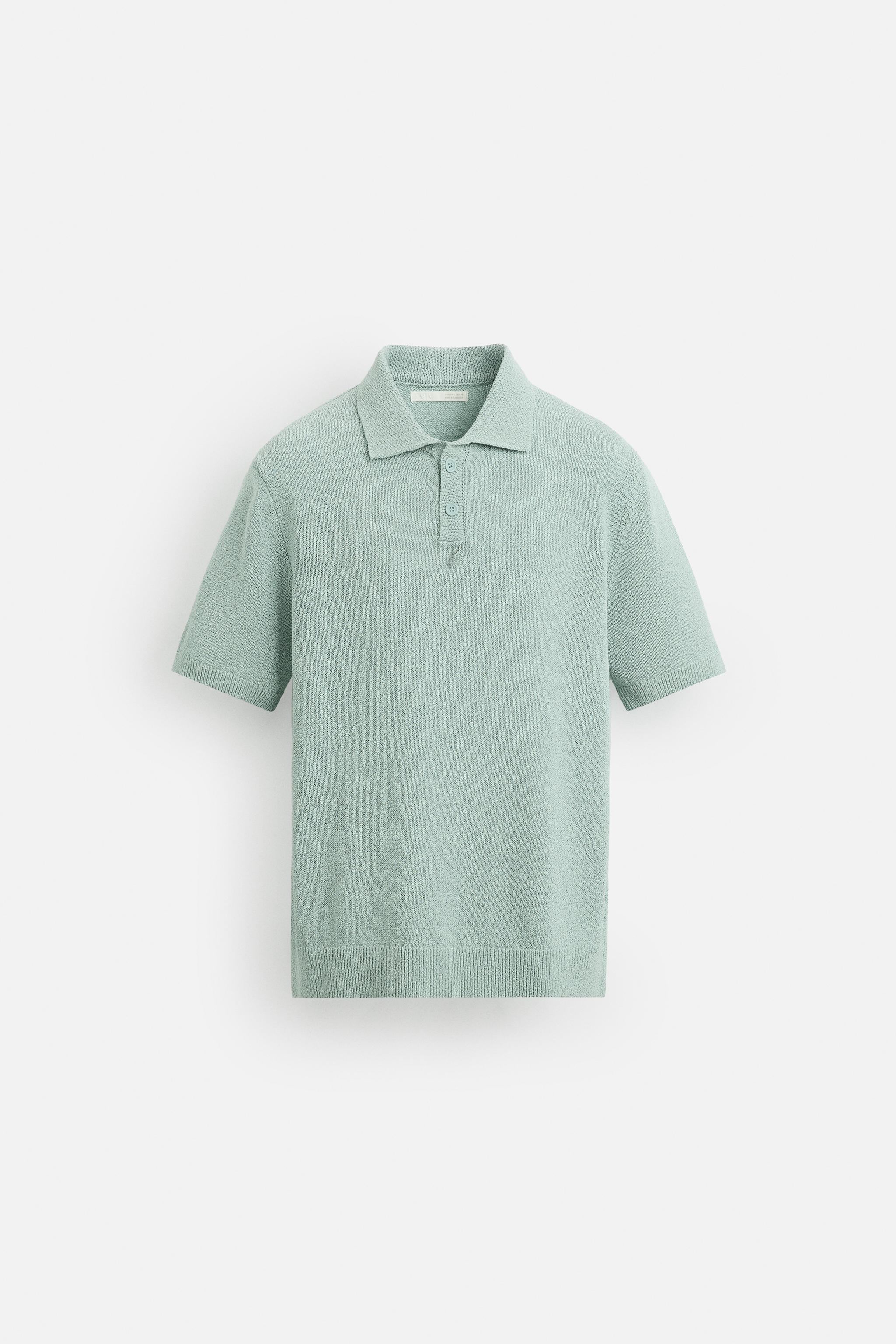TEXTURED KNIT POLO SHIRT