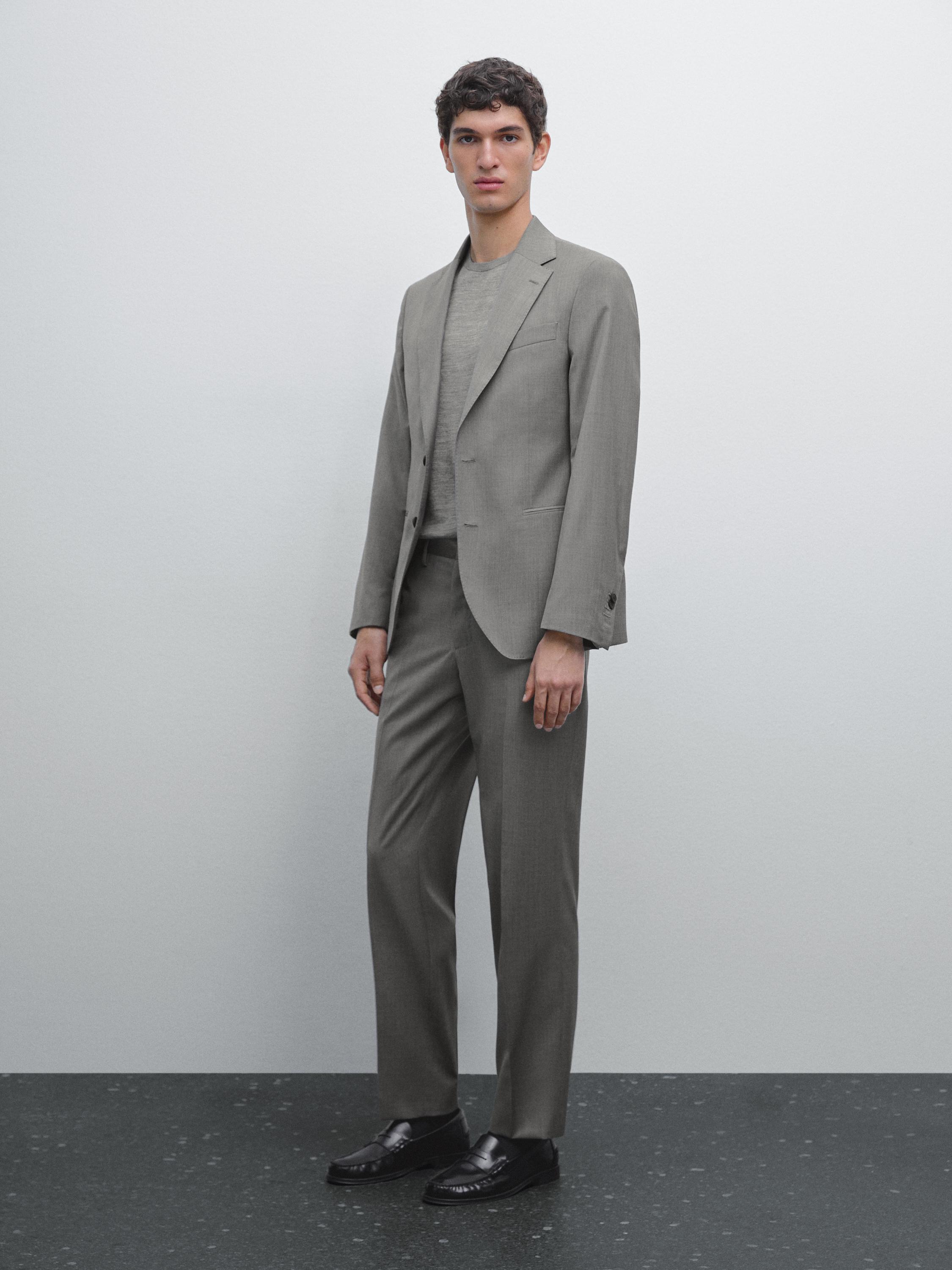 100% wool suit trousers