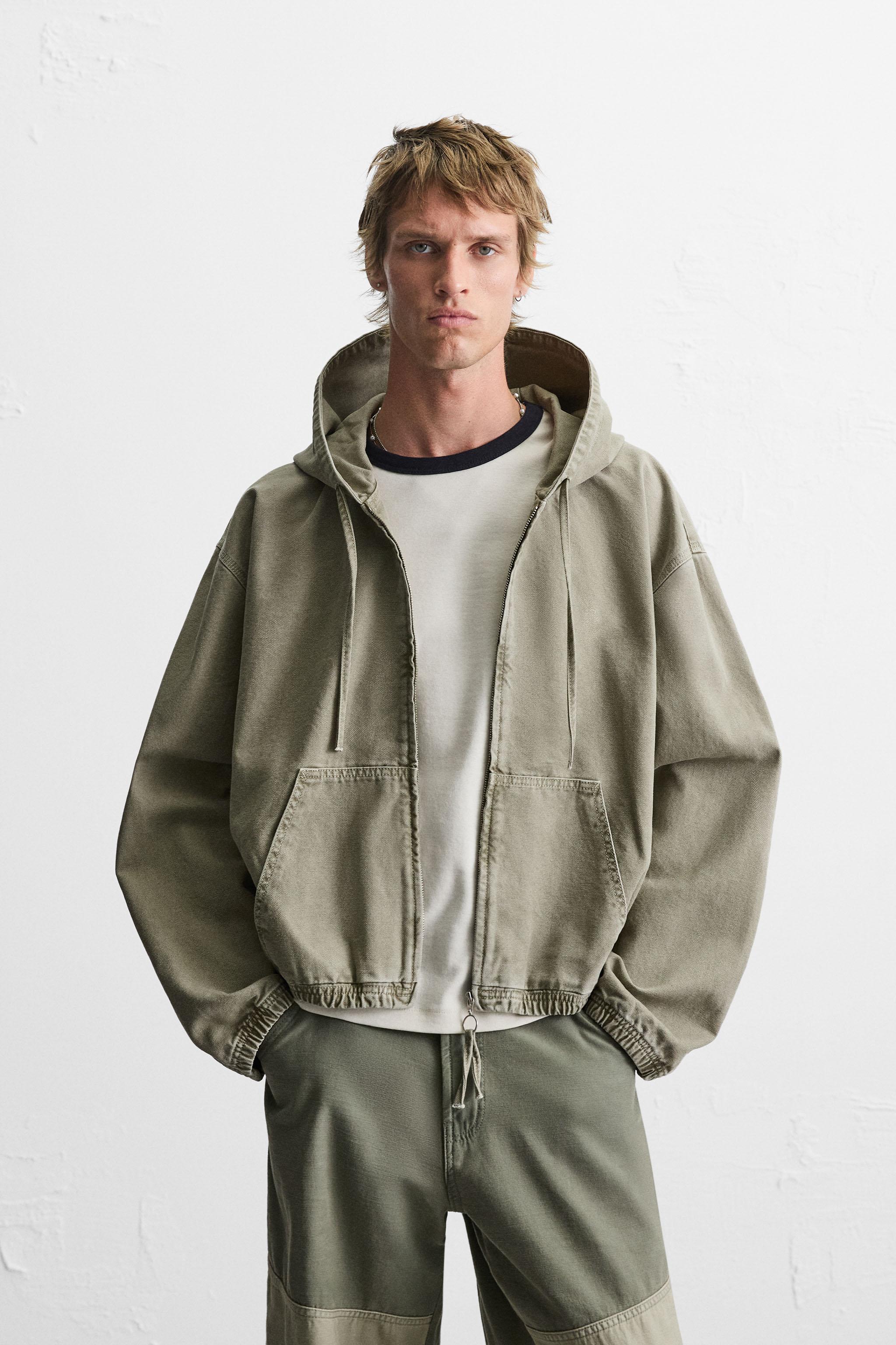 WASHED HOODED JACKET