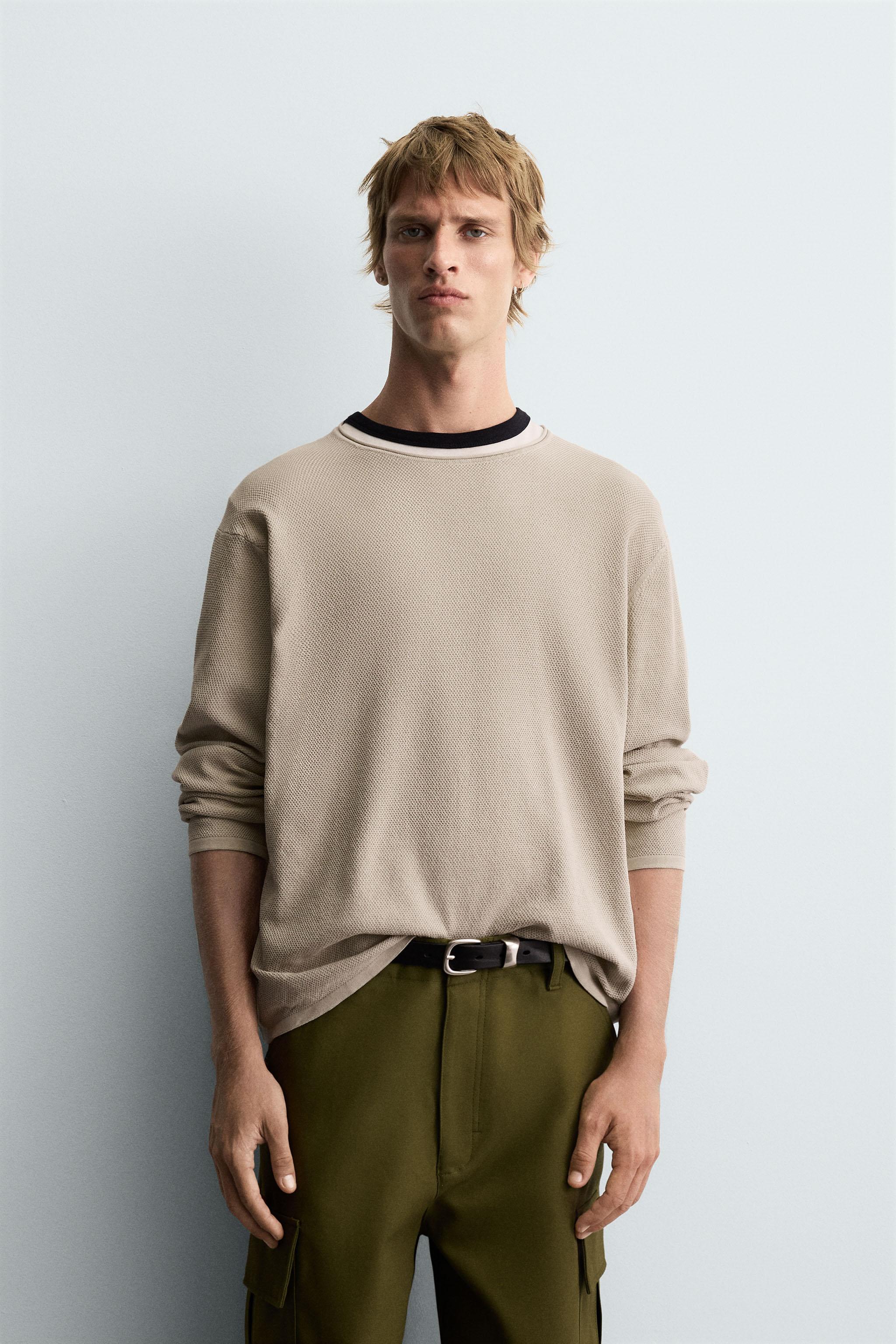 WASHED TEXTURED SWEATER