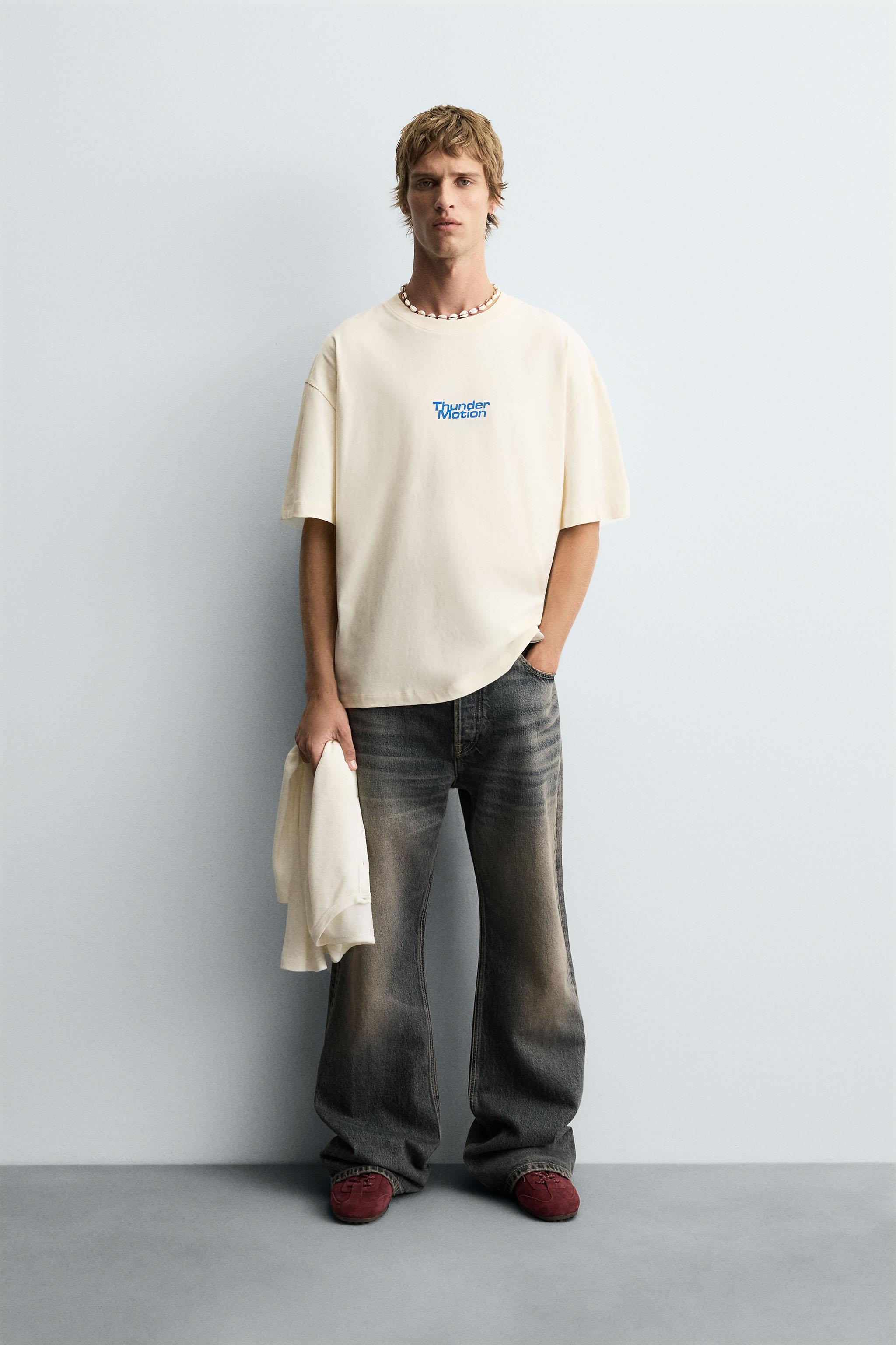 CONTRAST PRINT T-SHIRT