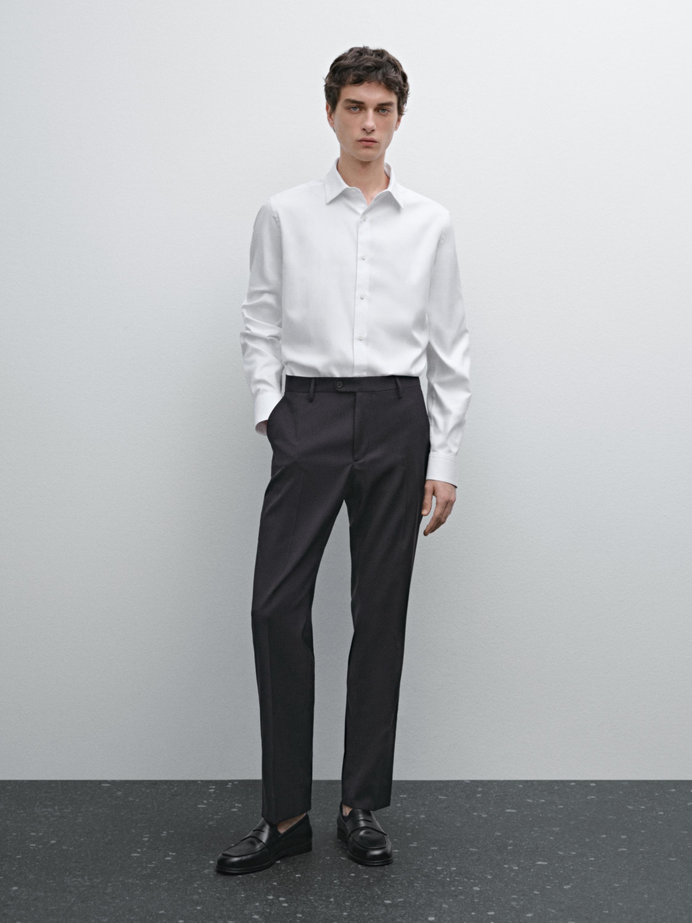 Slim fit 100% cotton Oxford shirt