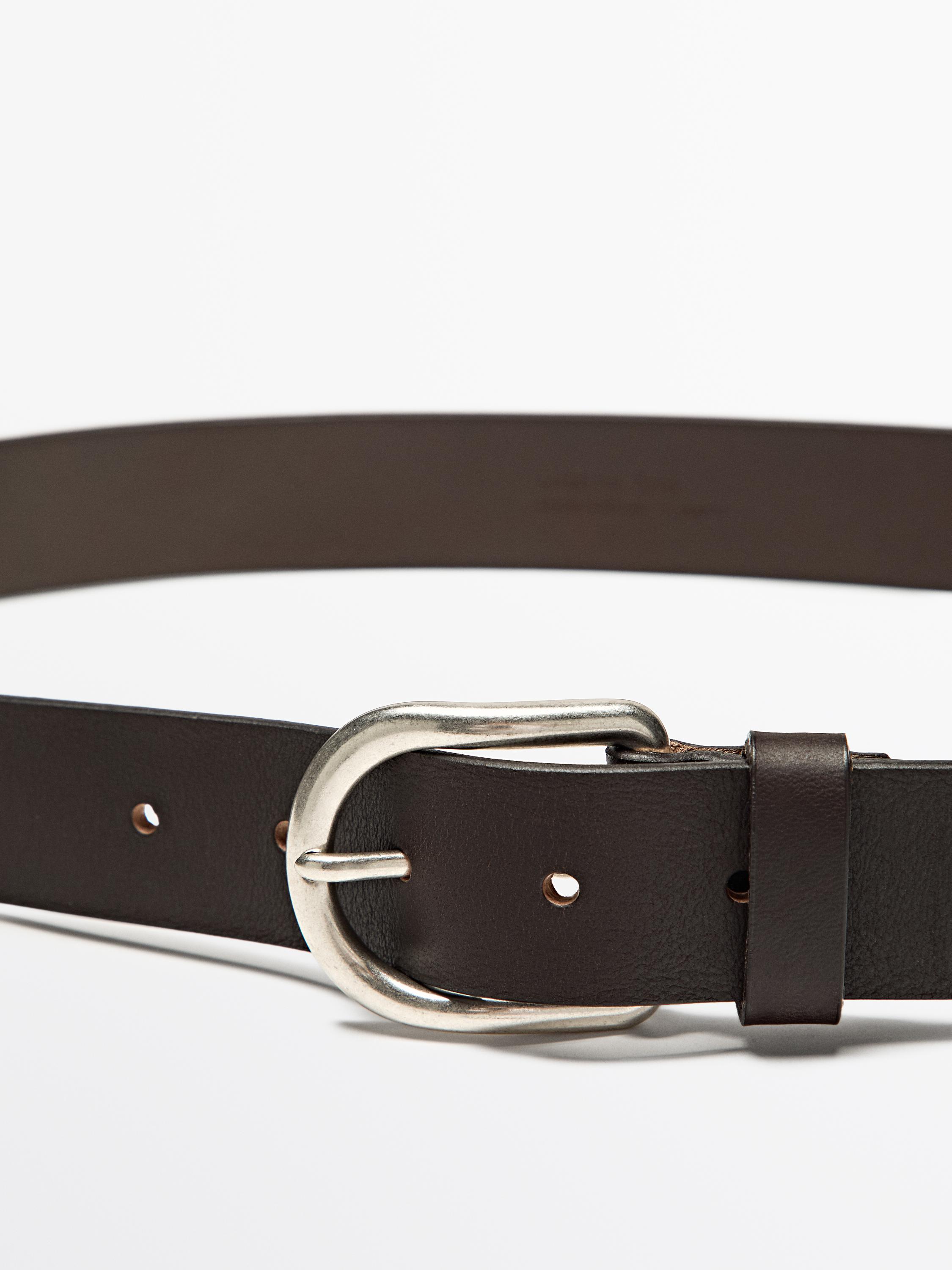Nappa leather belt