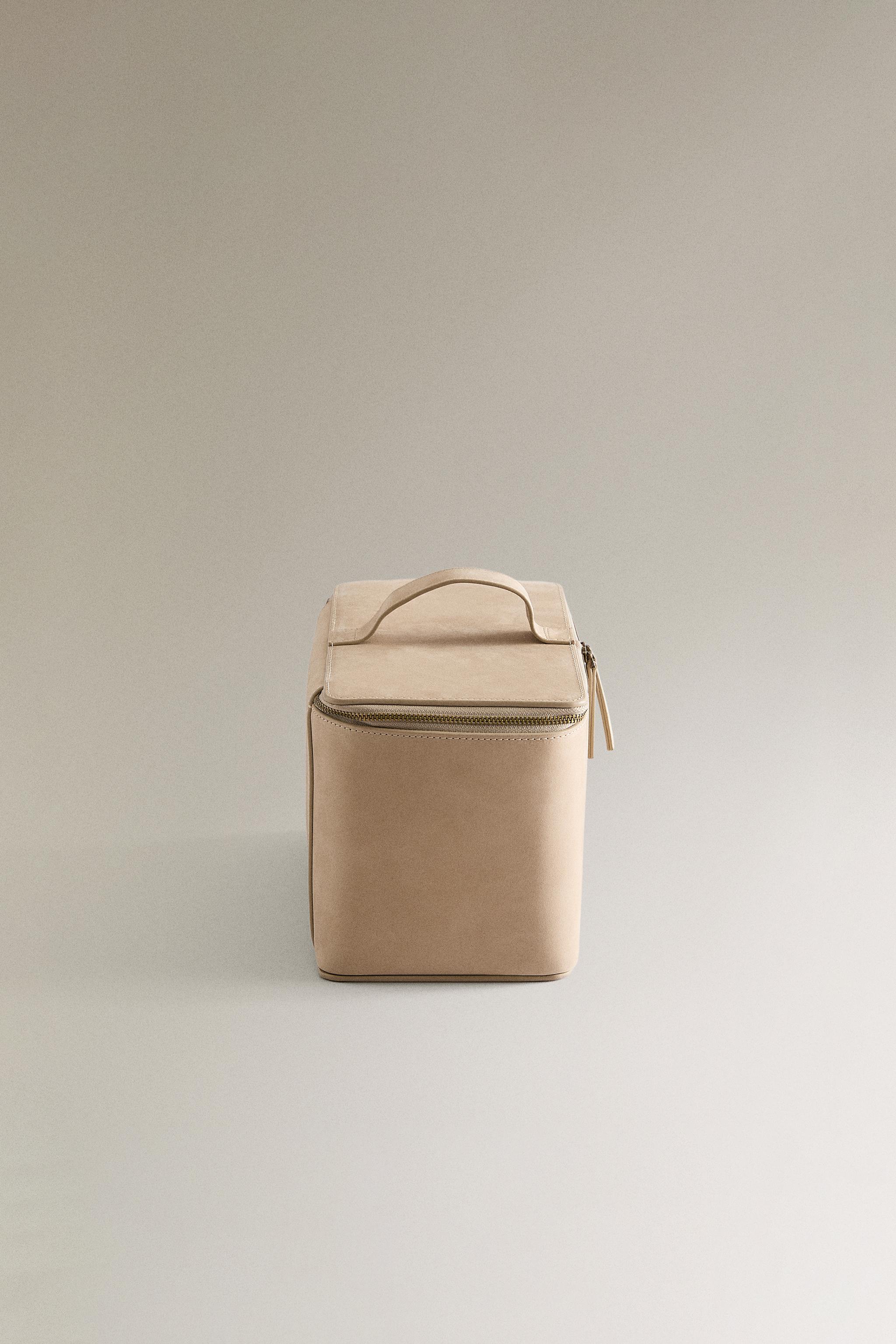 NUBUCK LEATHER CASE MAKEUP BAG