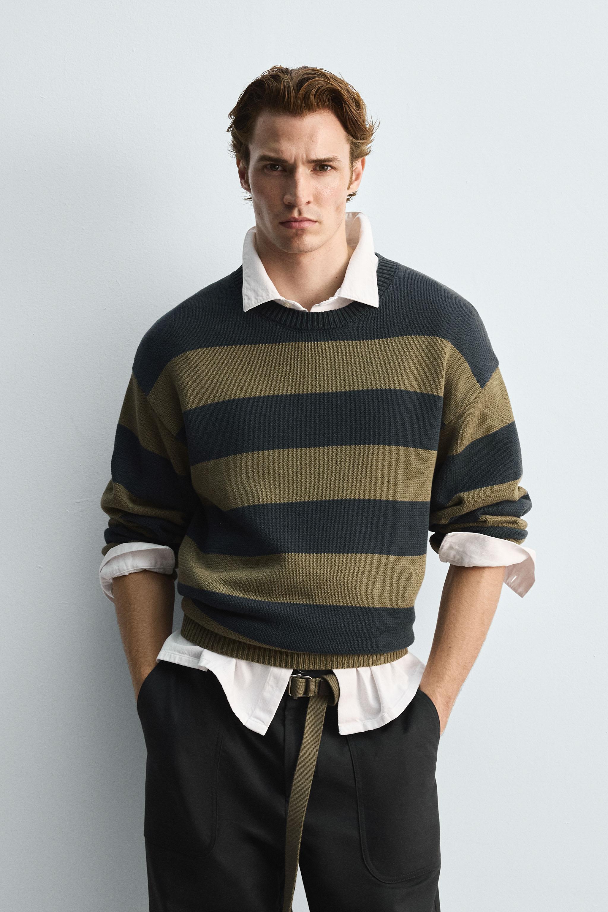 STRIPED JACQUARD SWEATER