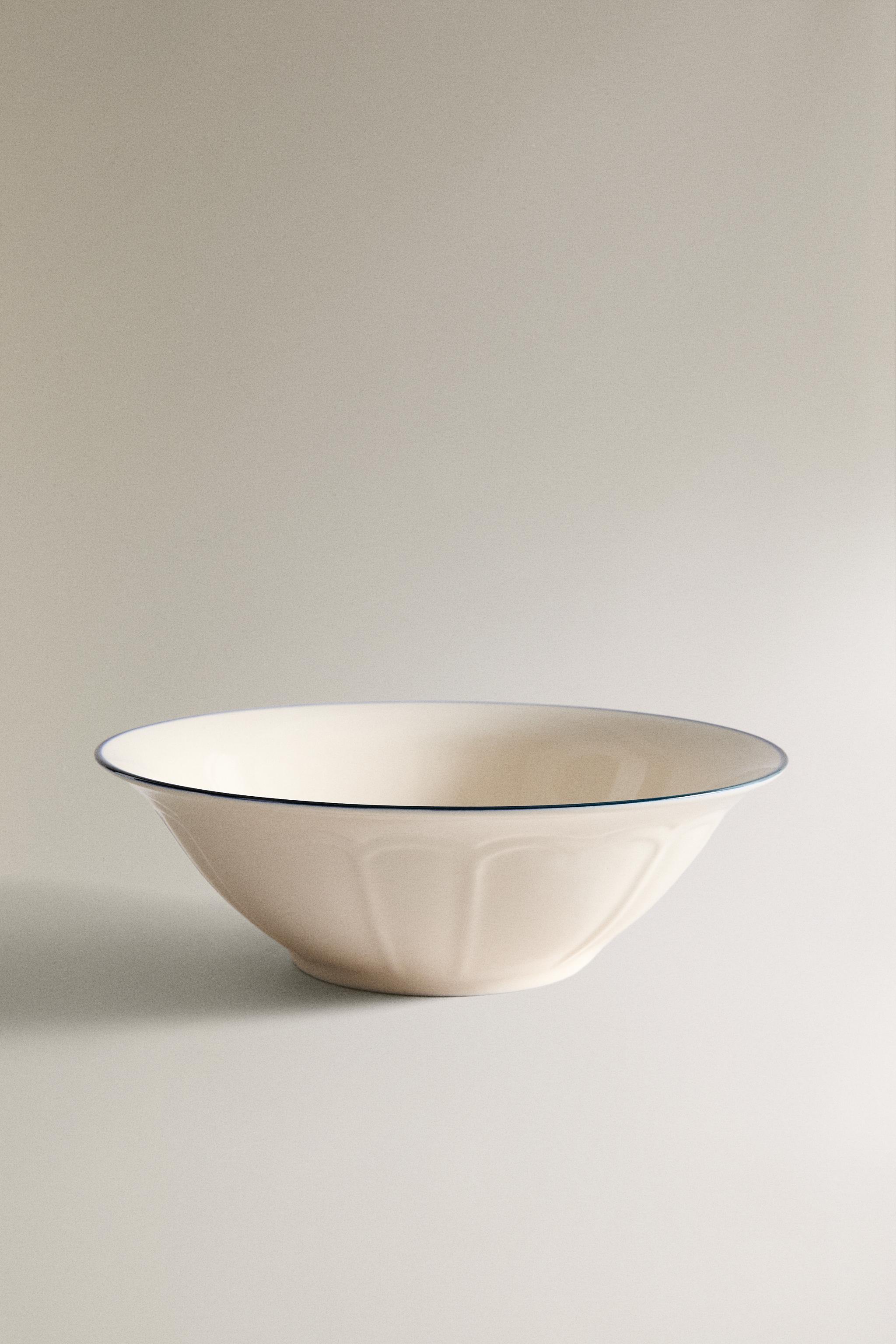 SALAD BOWL WITH CONTRAST RIM