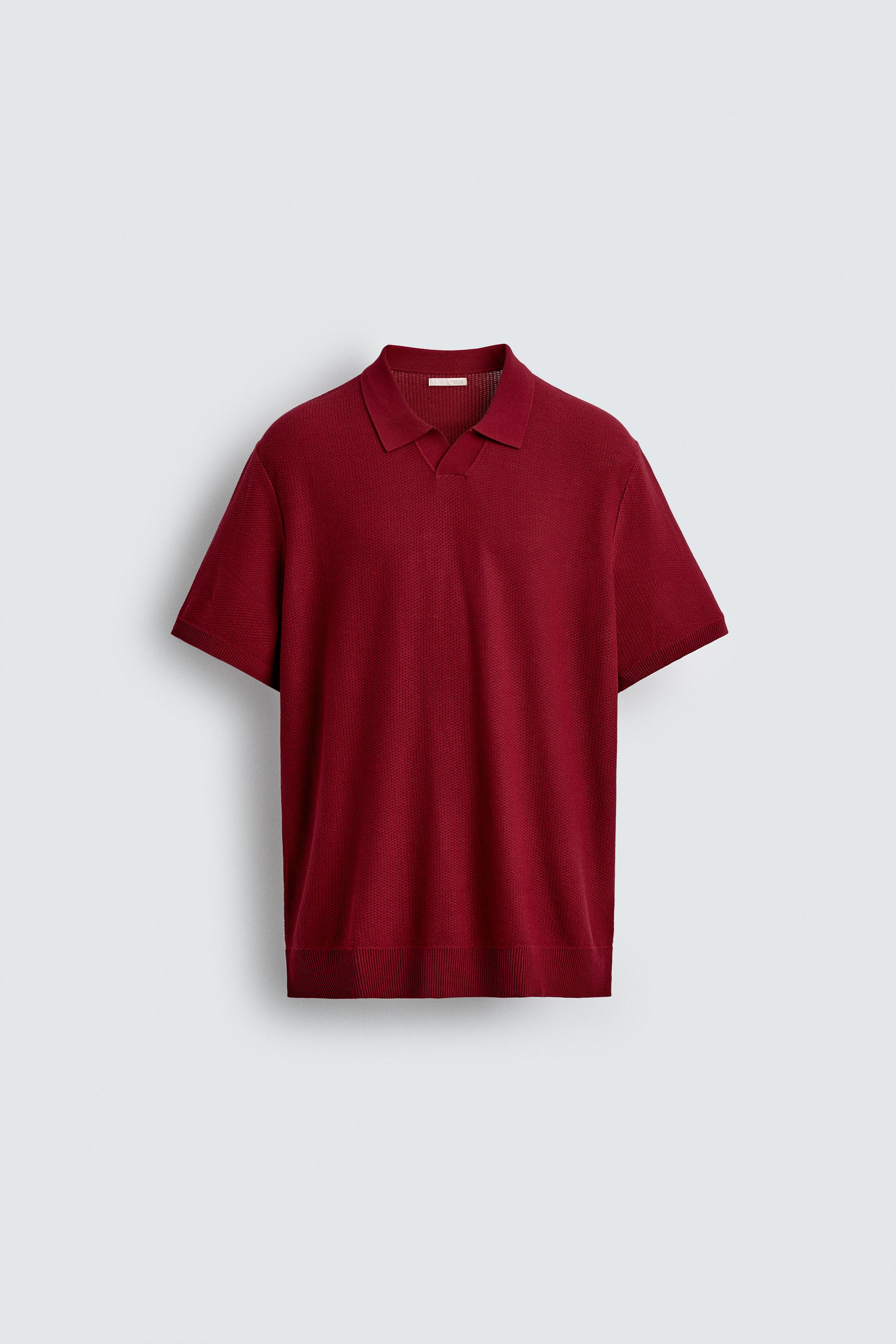 TEXTURED KNIT POLO SHIRT