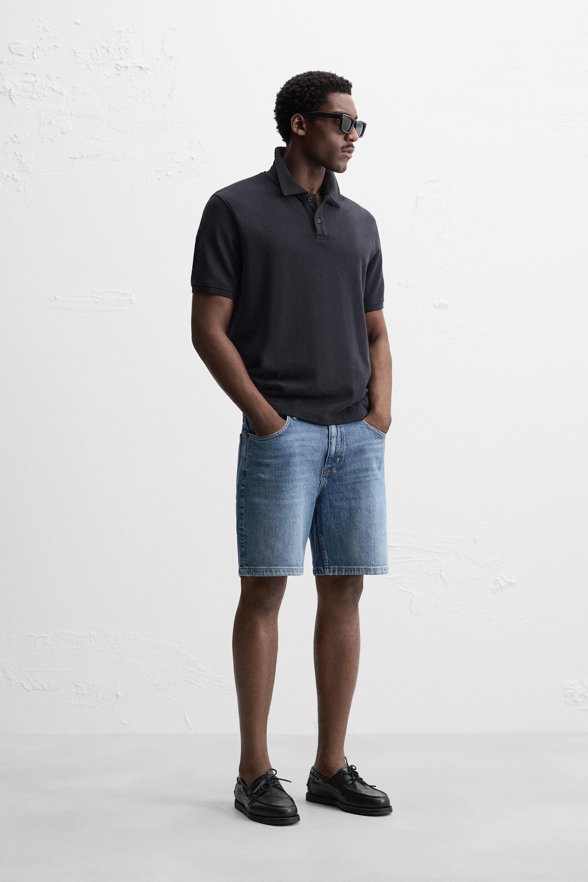 REGULAR FIT DENIM SHORTS