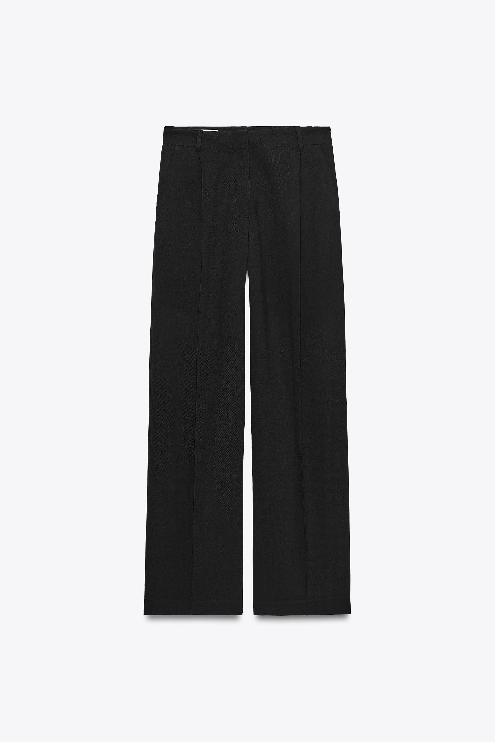 WIDE LEG PLEATED PANTS