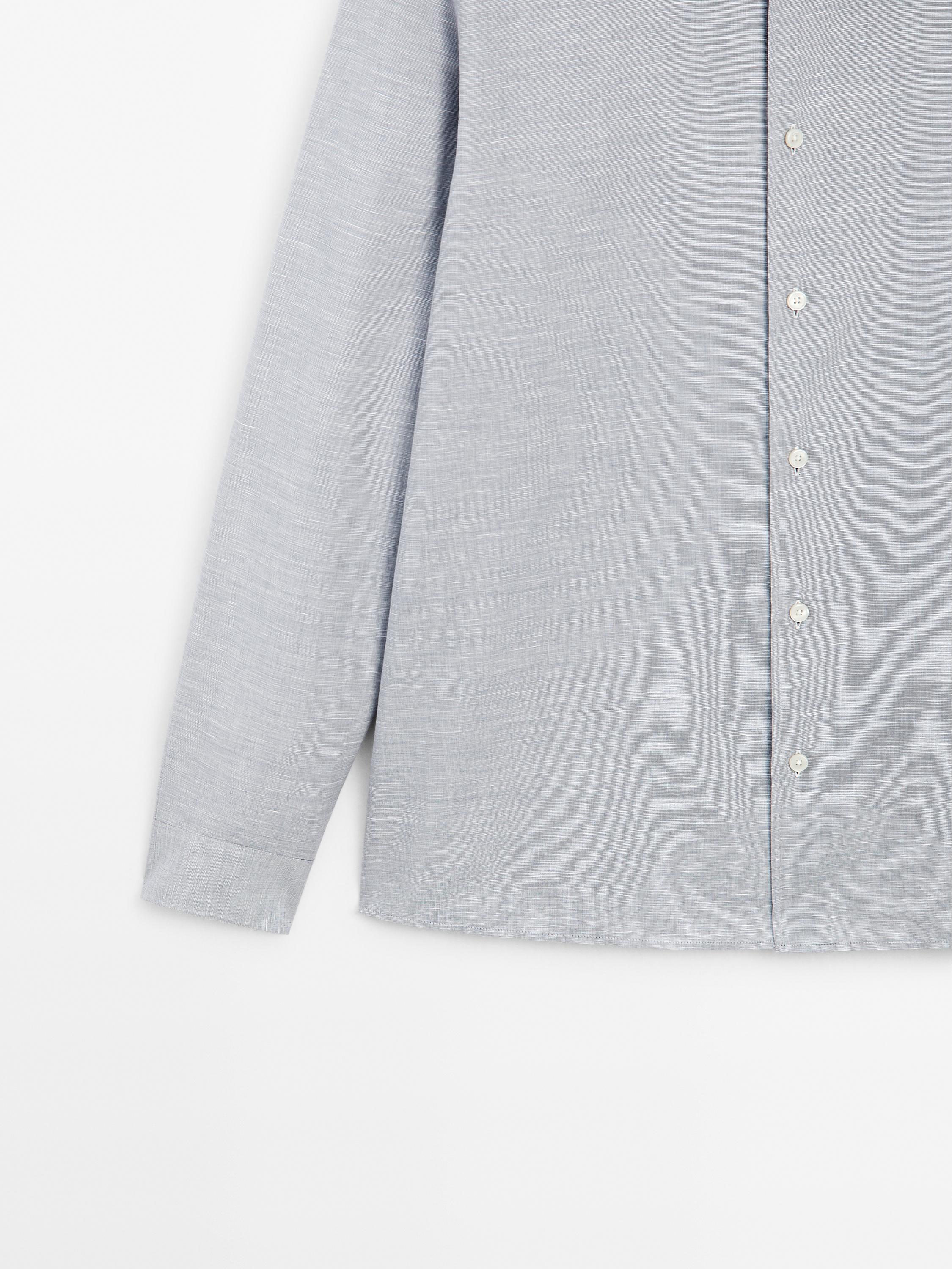 Regular fit flecked shirt