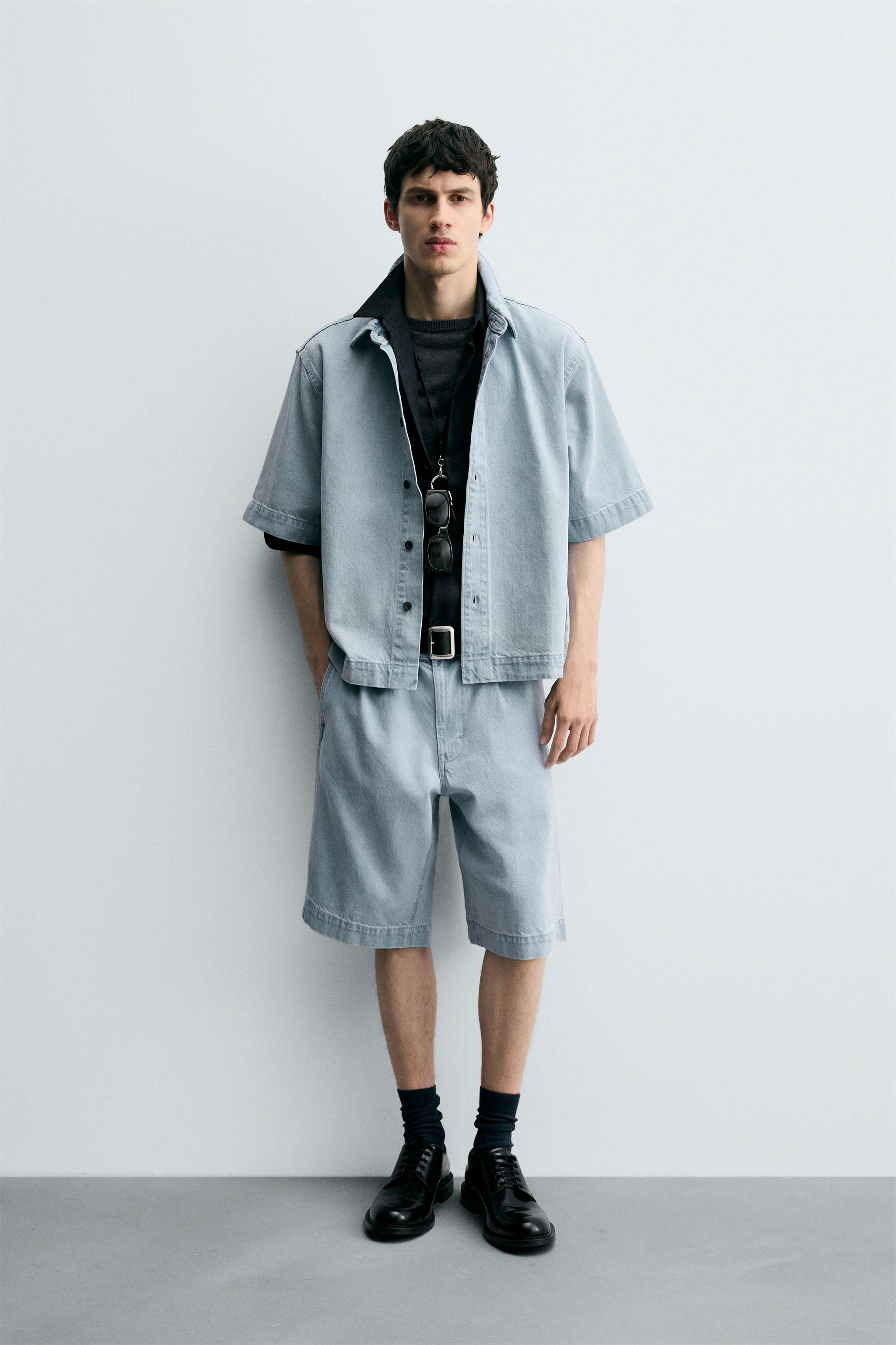 SHORT SLEEVE DENIM SHIRT