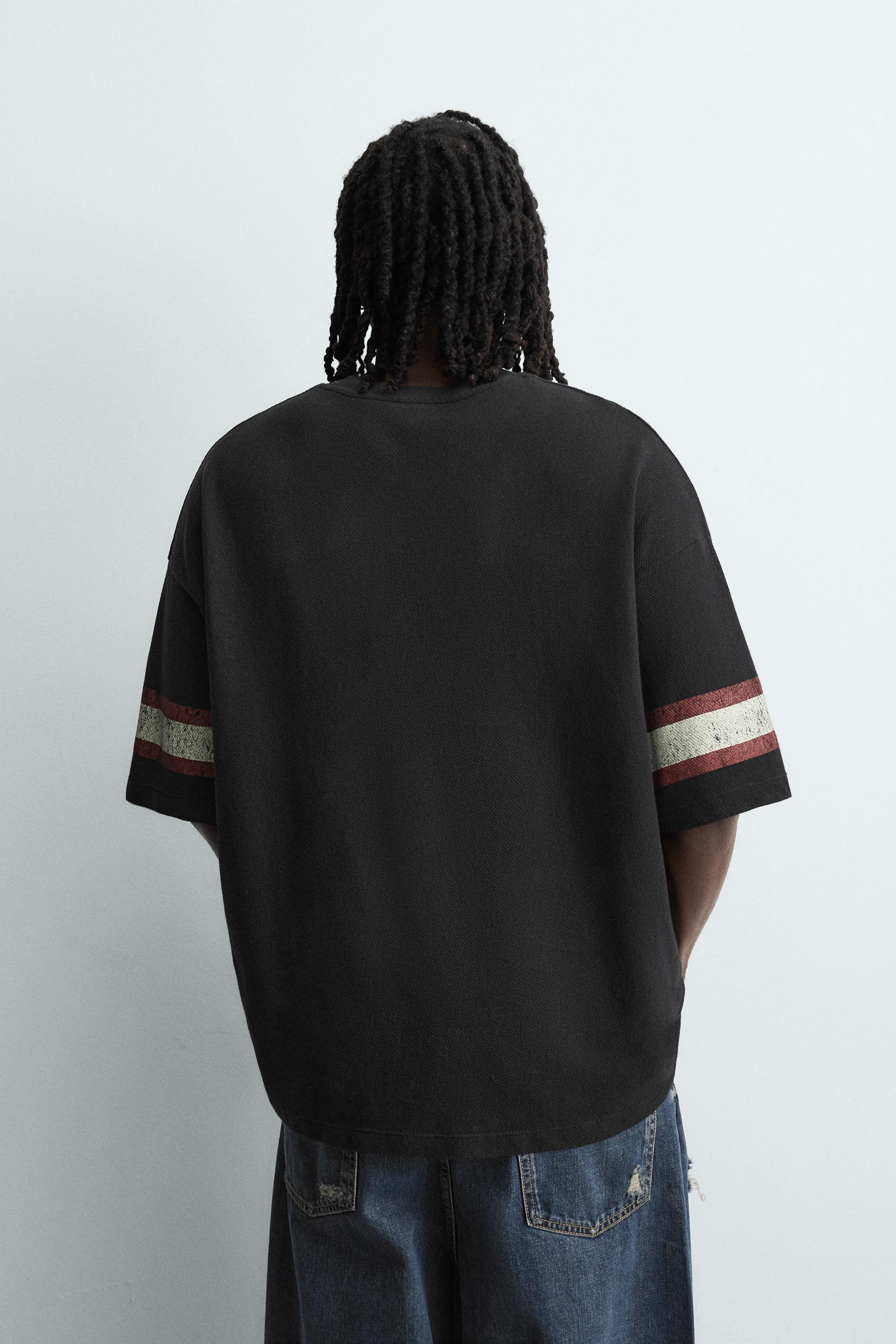 VARSITY OPEN WEAVE T-SHIRT