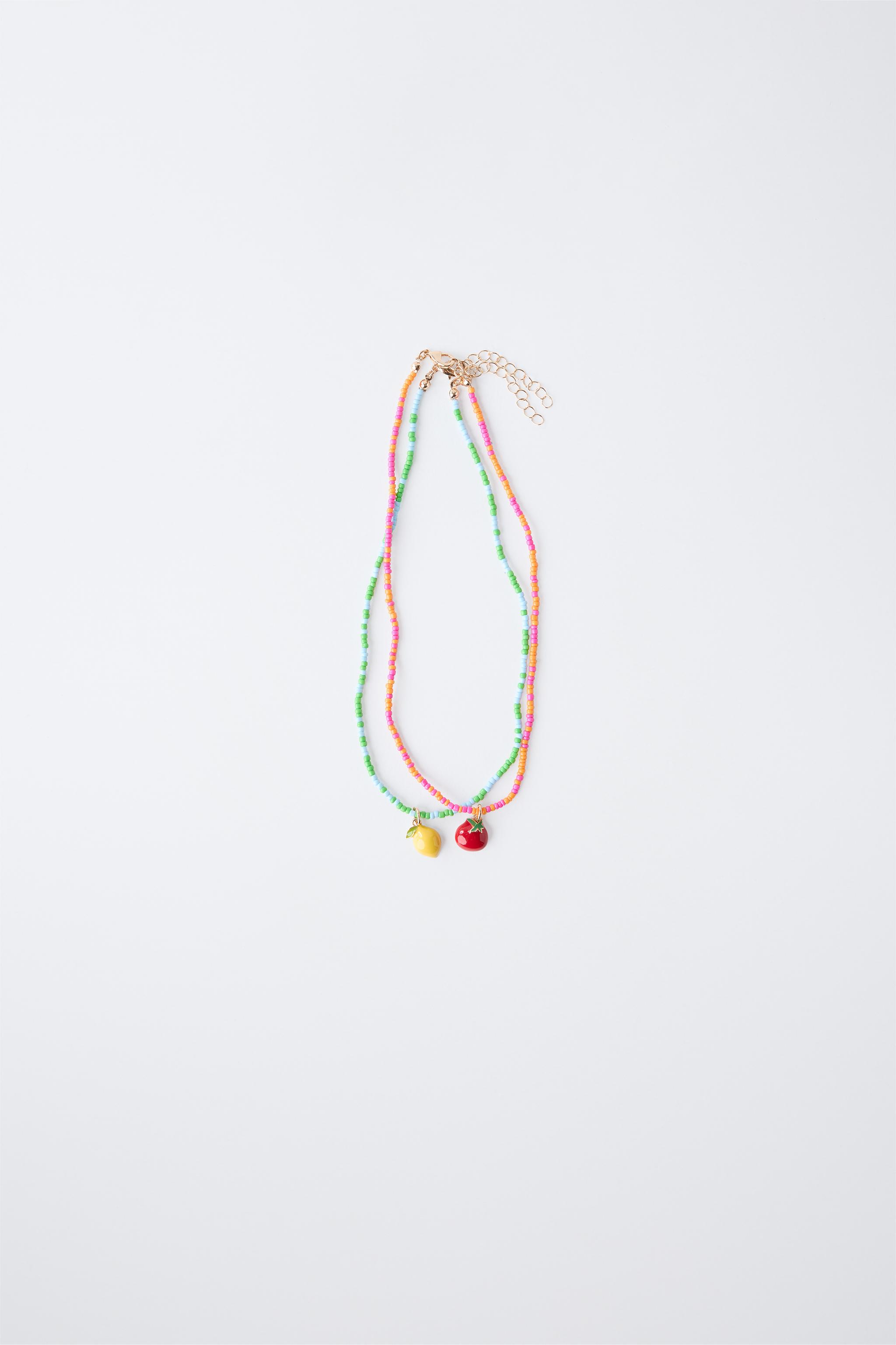 TWO-PACK OF TOMATO AND LEMON NECKLACES