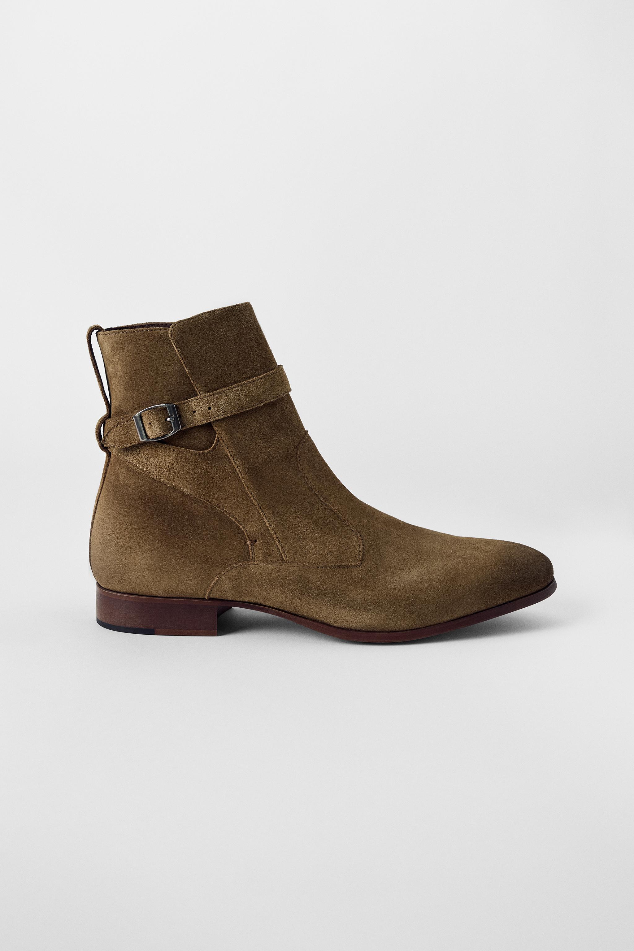 LEATHER BUCKLE BOOTS BOBBY GILLESPIE X ZARA