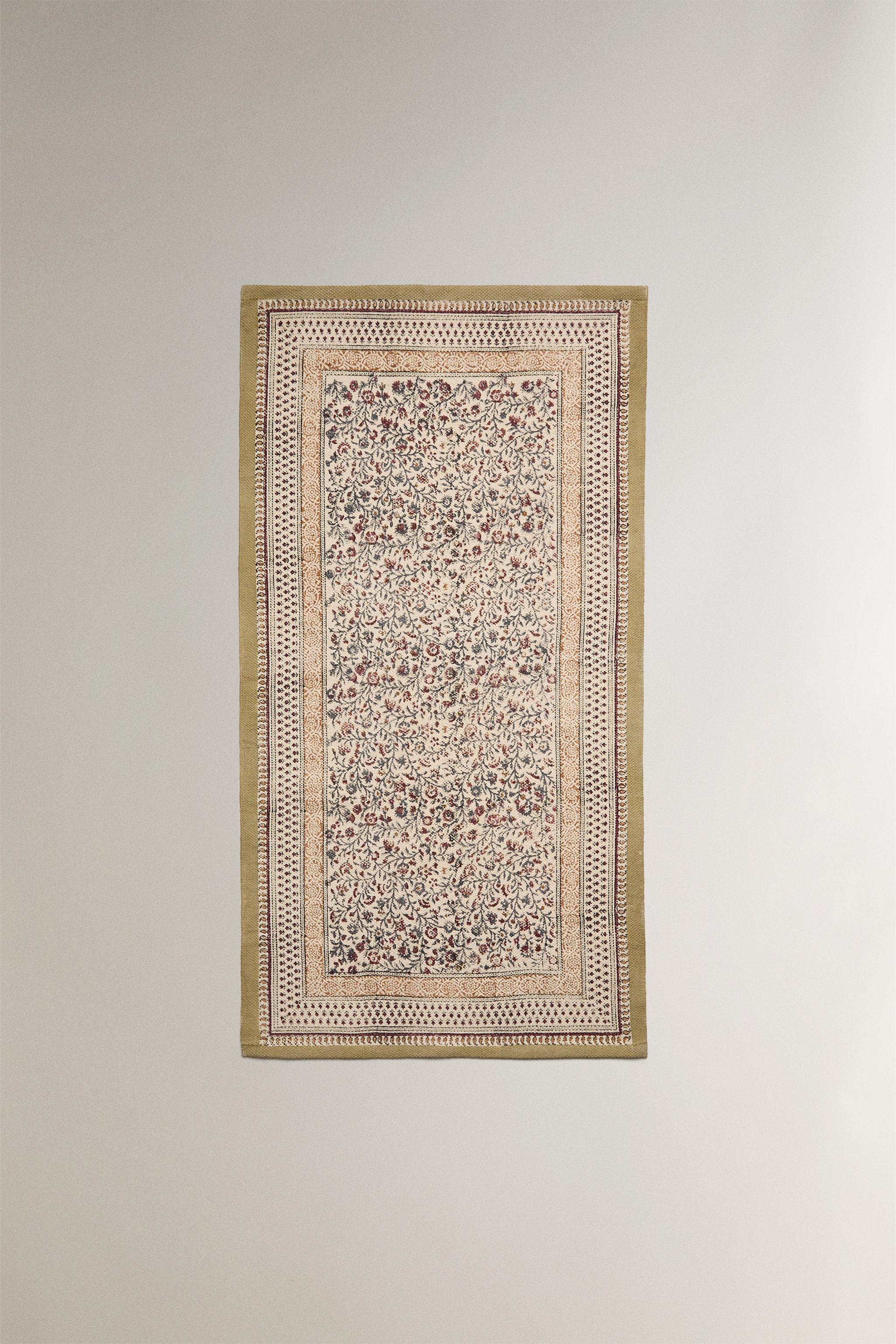 BLOCK PRINT COTTON AREA RUG
