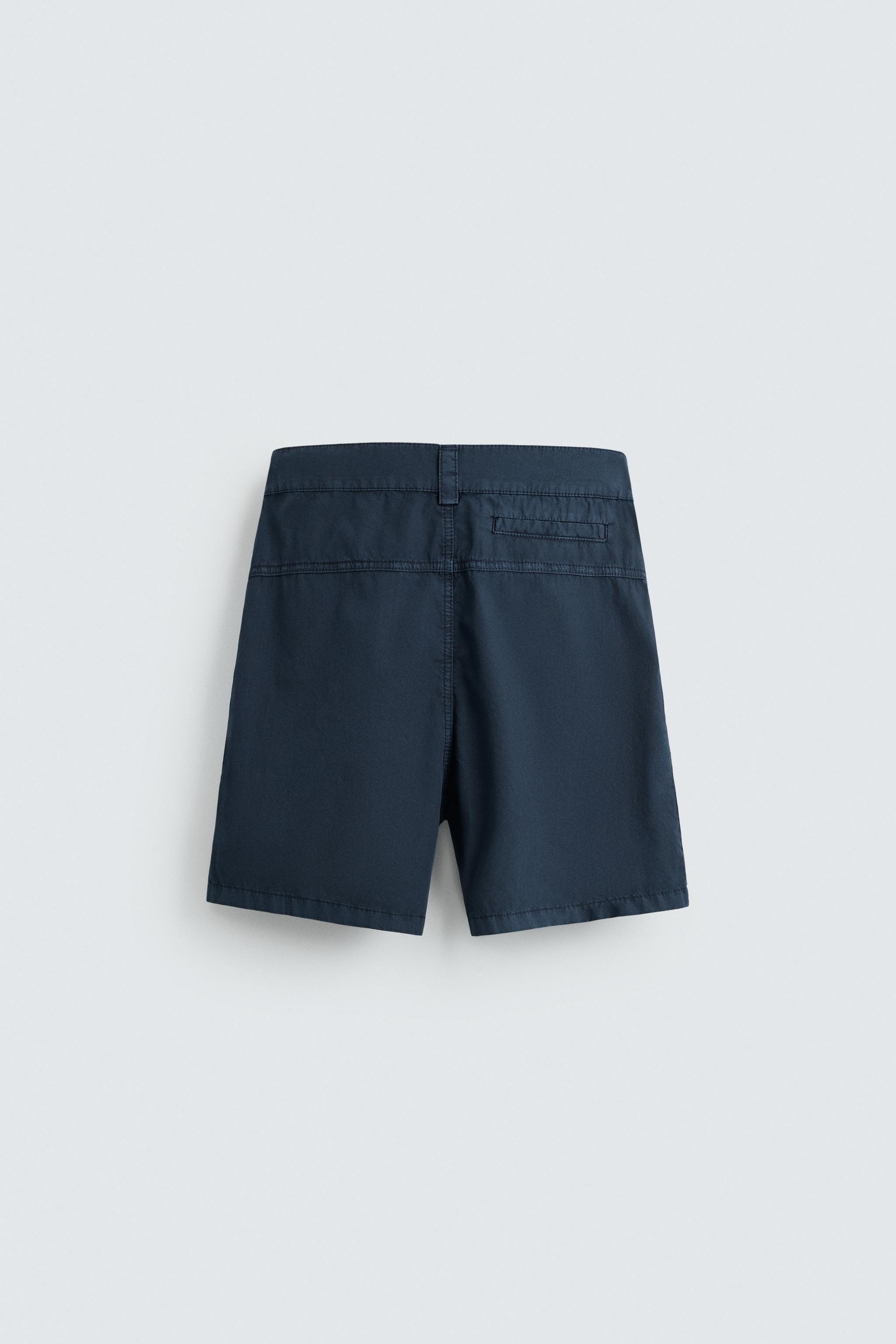 WASHED COTTON BERMUDA SHORTS
