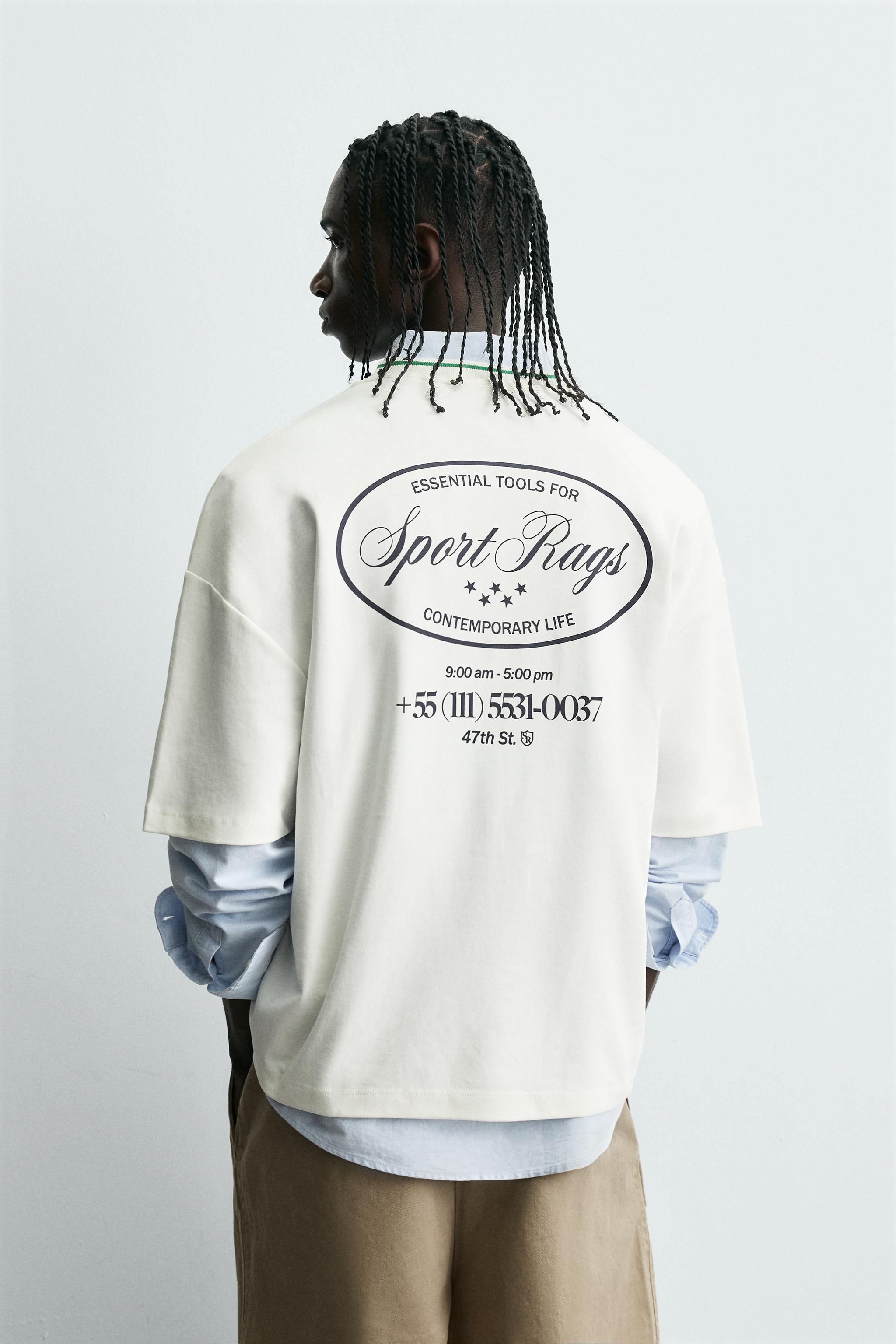 CONTRAST PRINT T-SHIRT