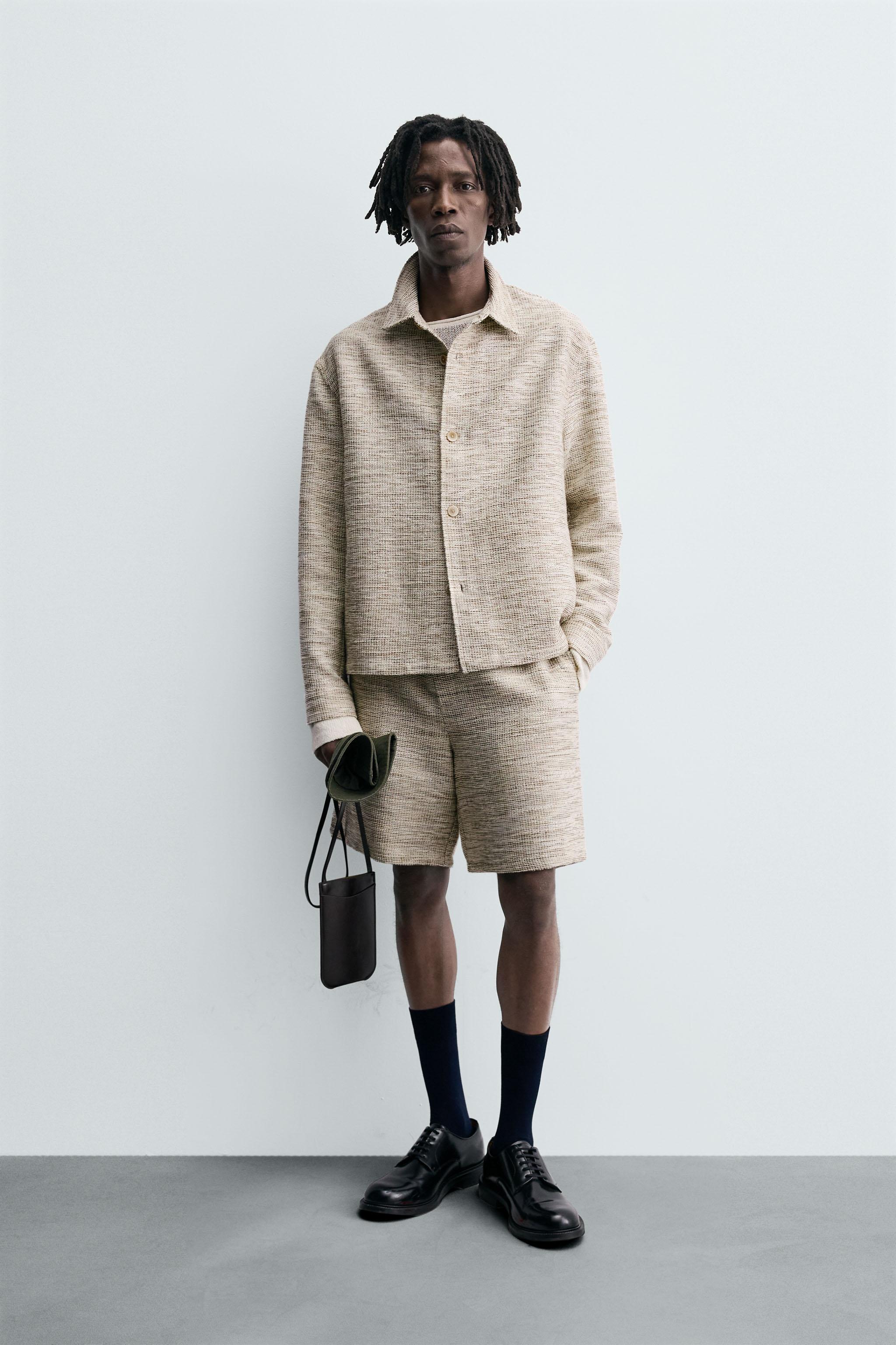 TEXTURED CONTRAST SHORTS