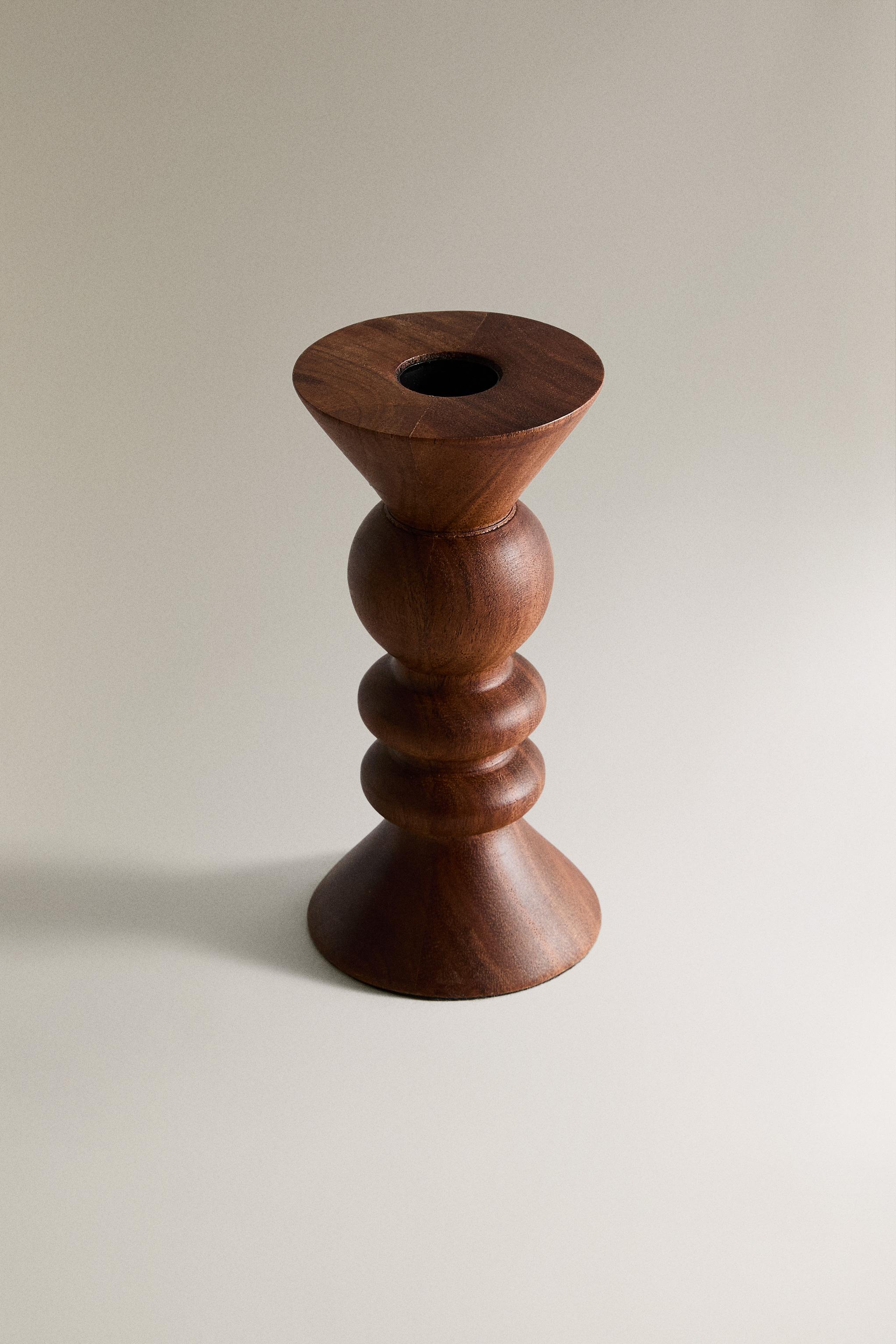 WOODEN CANDLESTICK