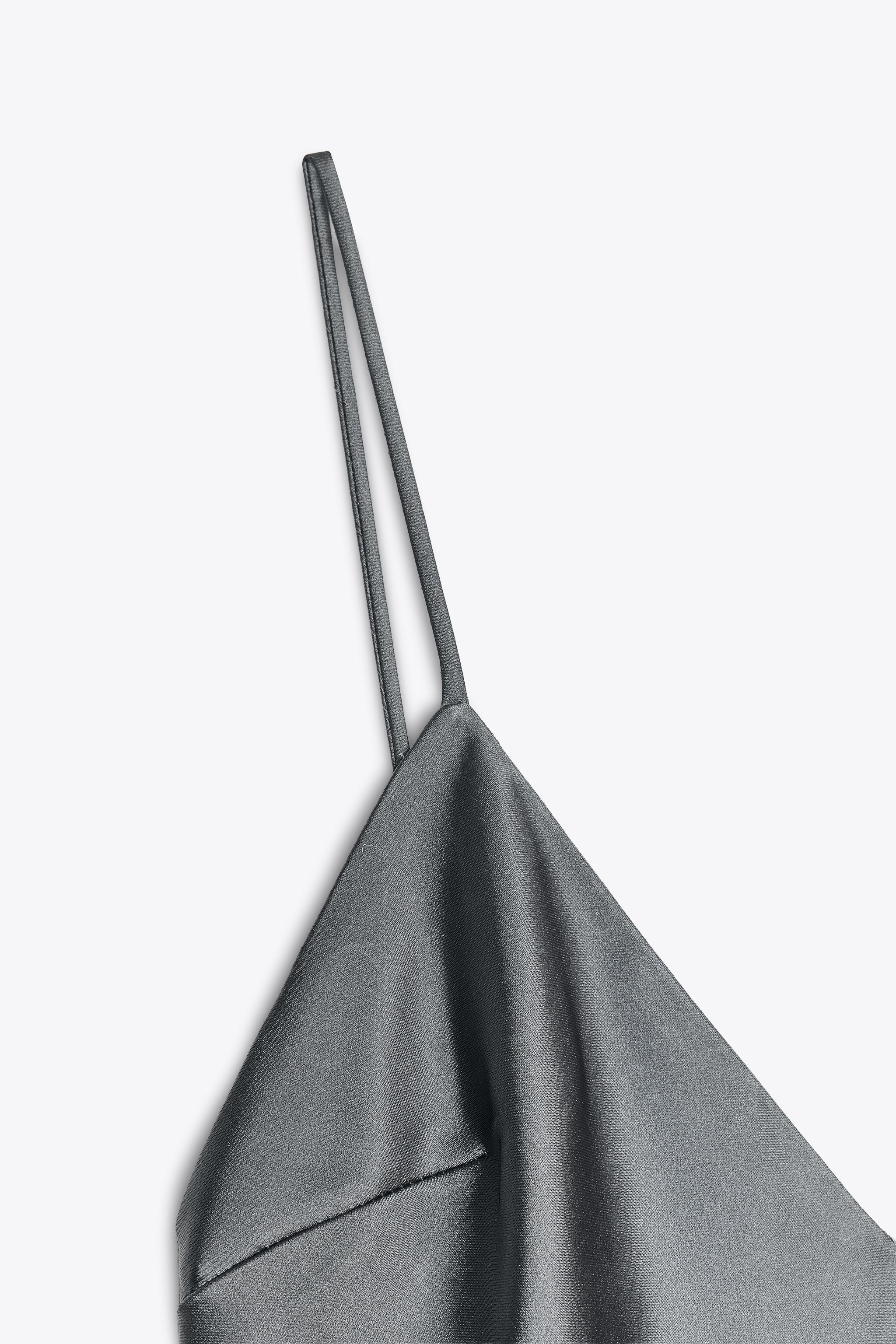 SATIN EFFECT LONG DRESS