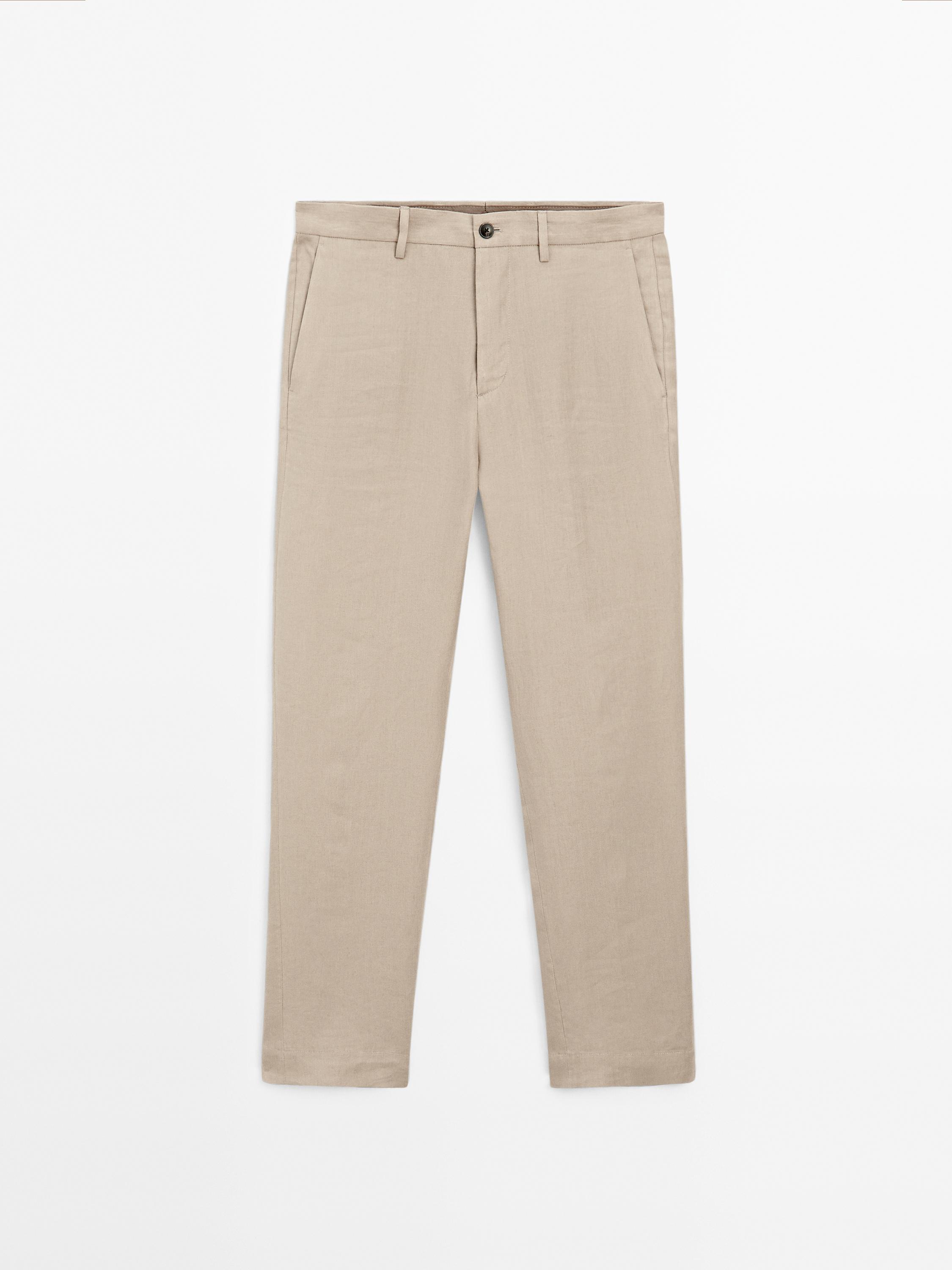 Flowing 100% linen trousers