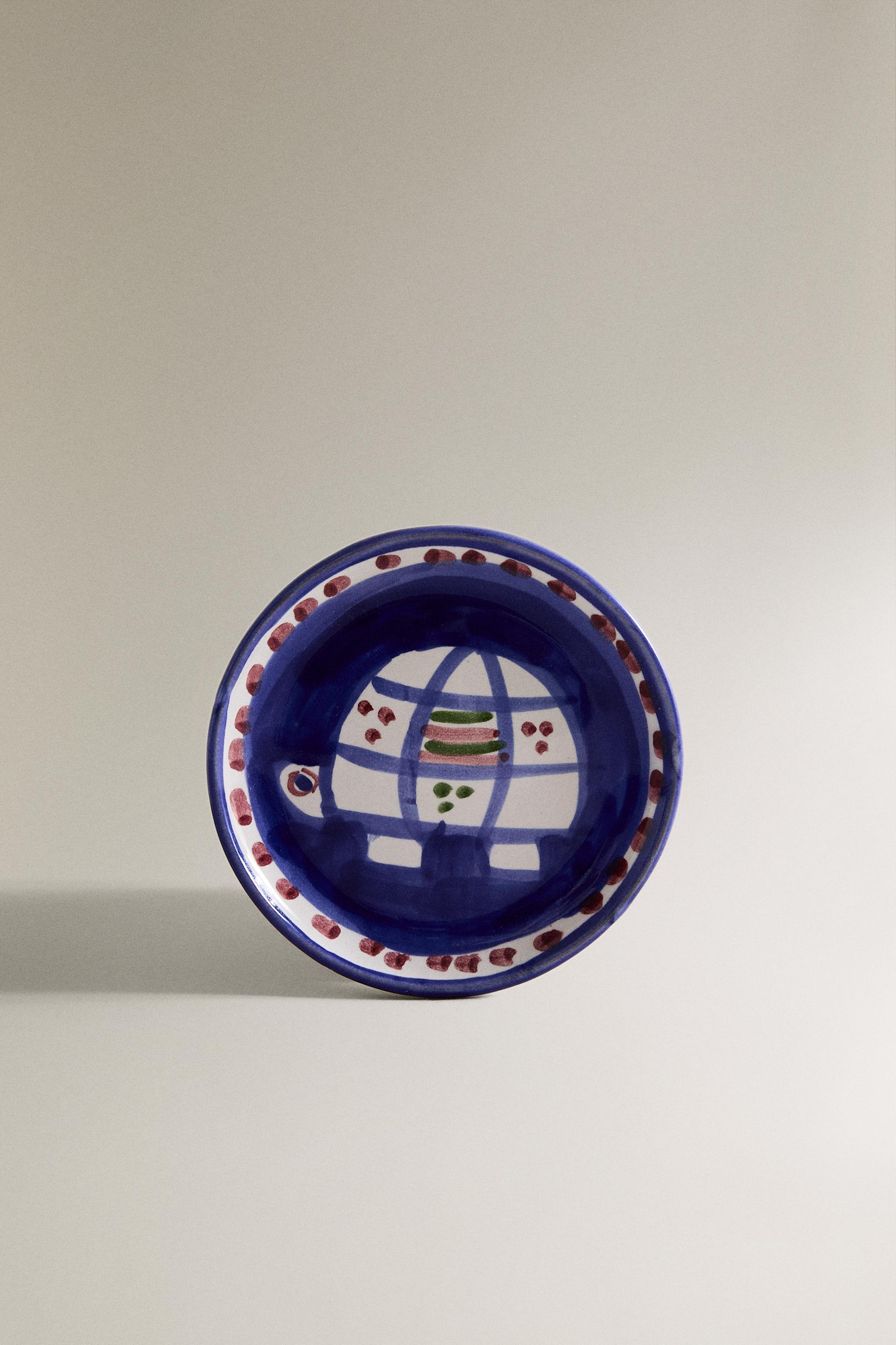 PAINTED CERAMIC SIDE PLATE