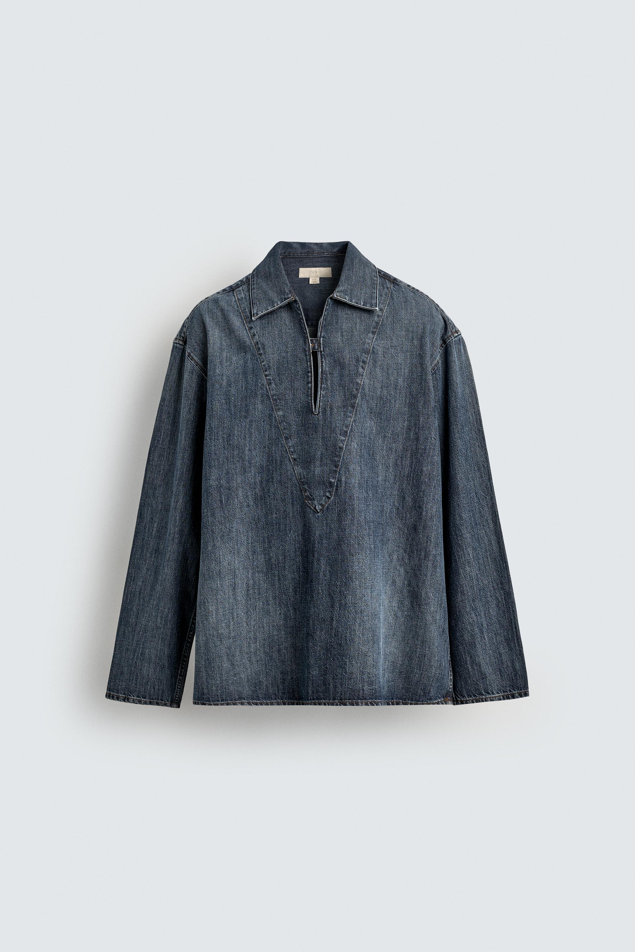WASHED DENIM OVERSHIRT