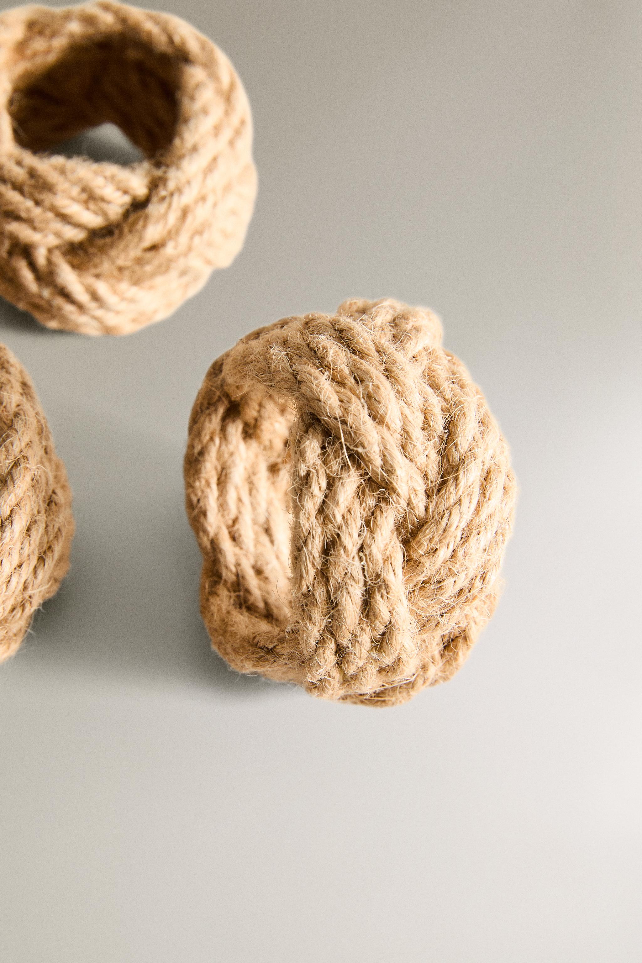 SET OF JUTE NAPKIN RINGS (SET OF 4)