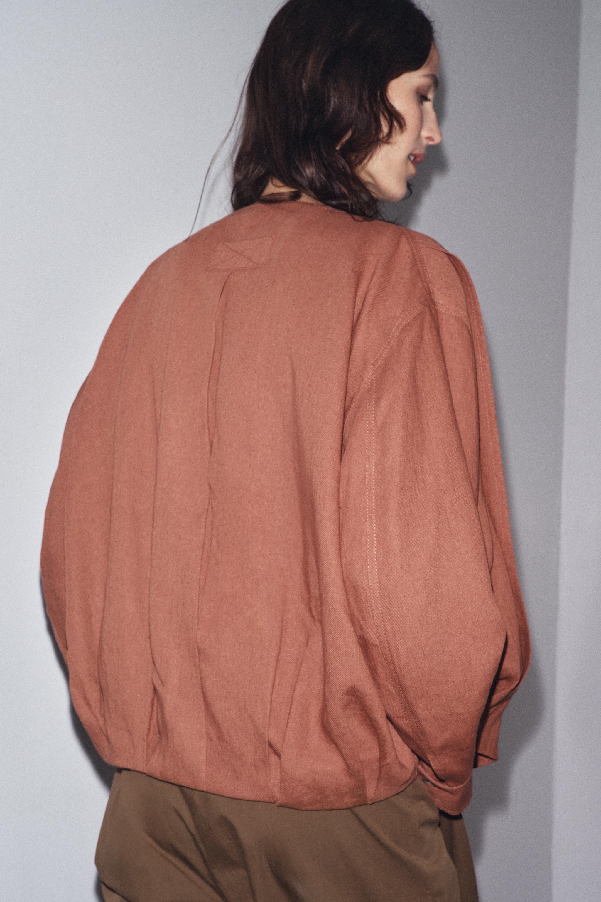 ZW COLLECTION LINEN BLEND BOMBER