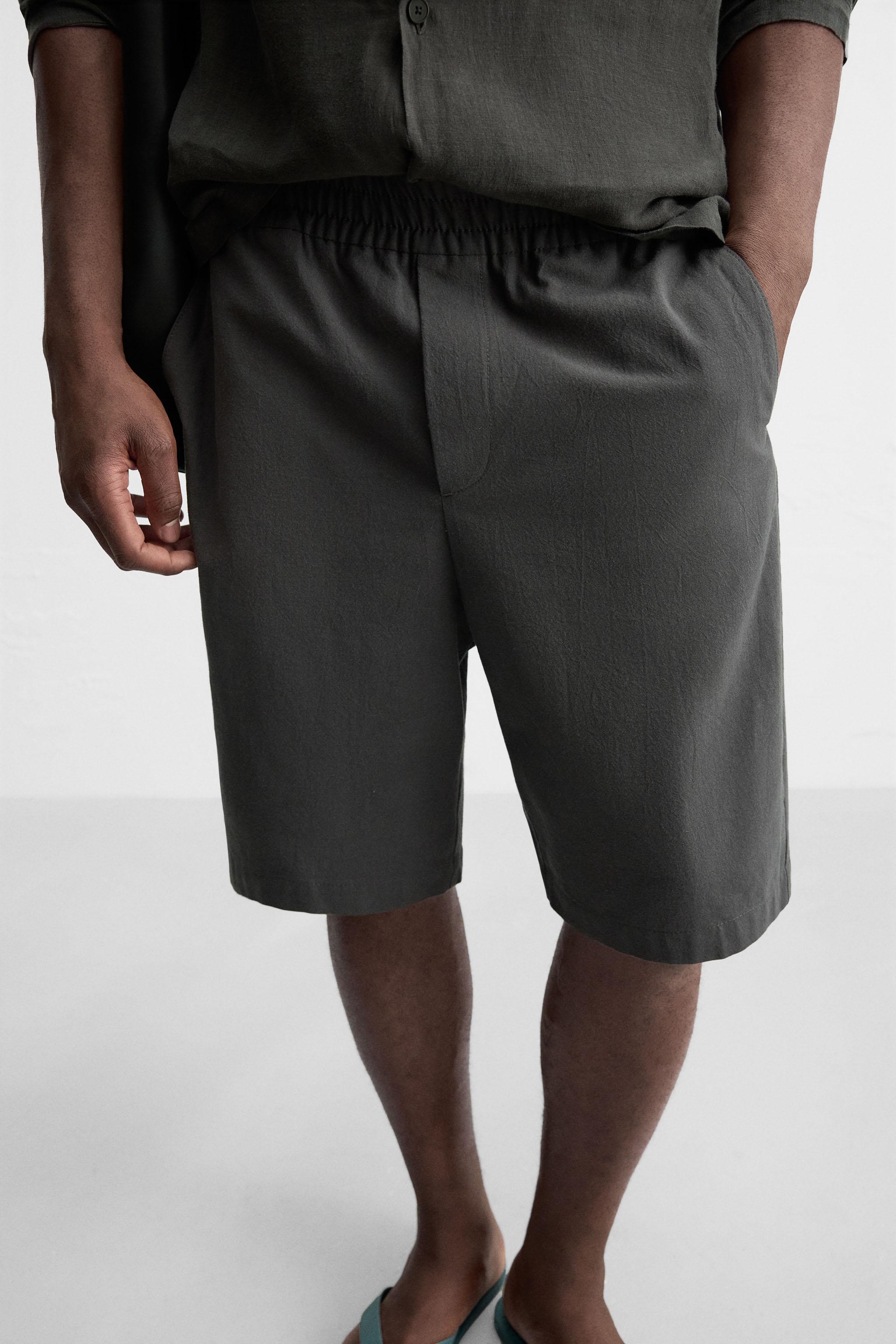 RELAXED FIT COTTON BERMUDA SHORTS