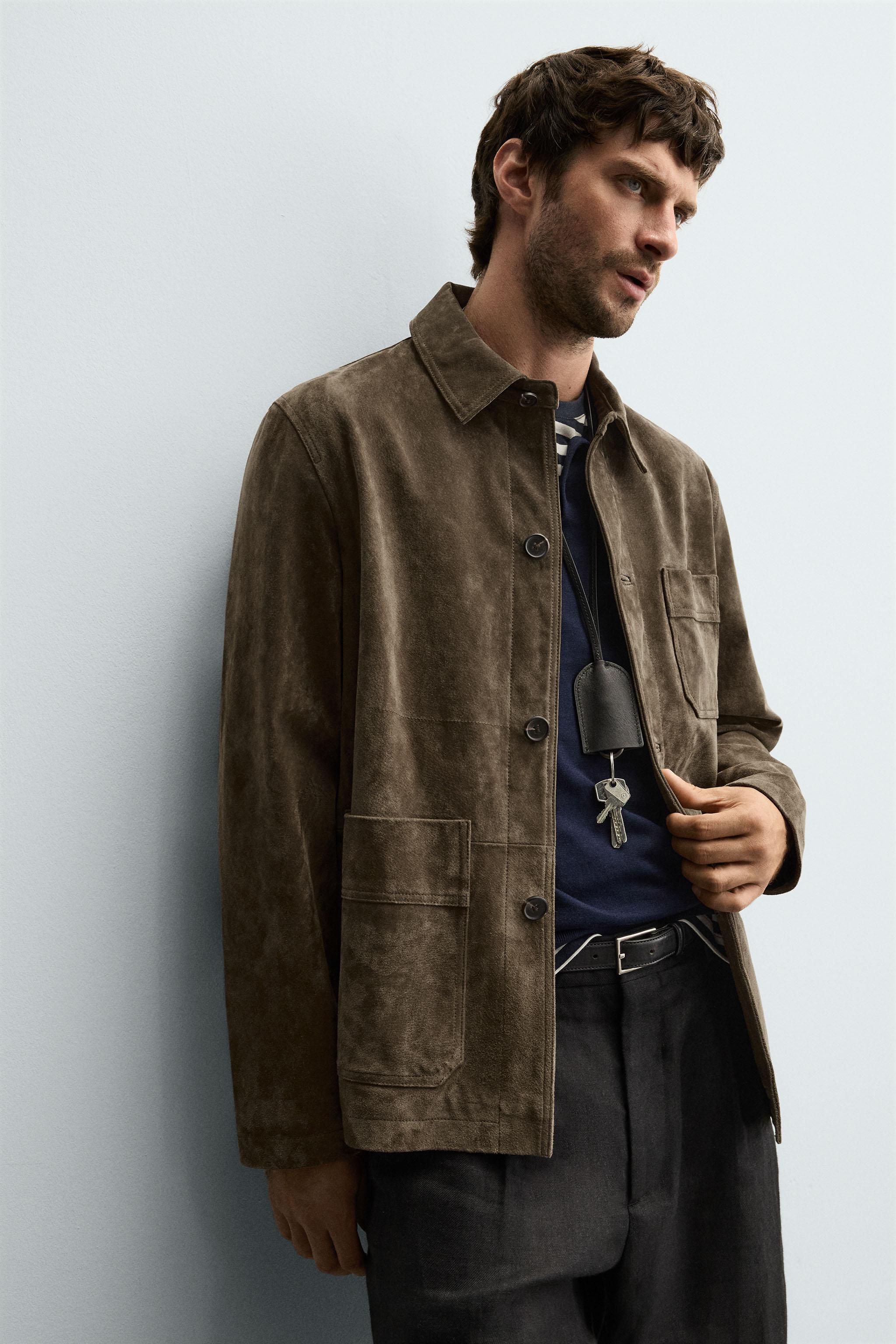 SUEDE LEATHER OVERSHIRT