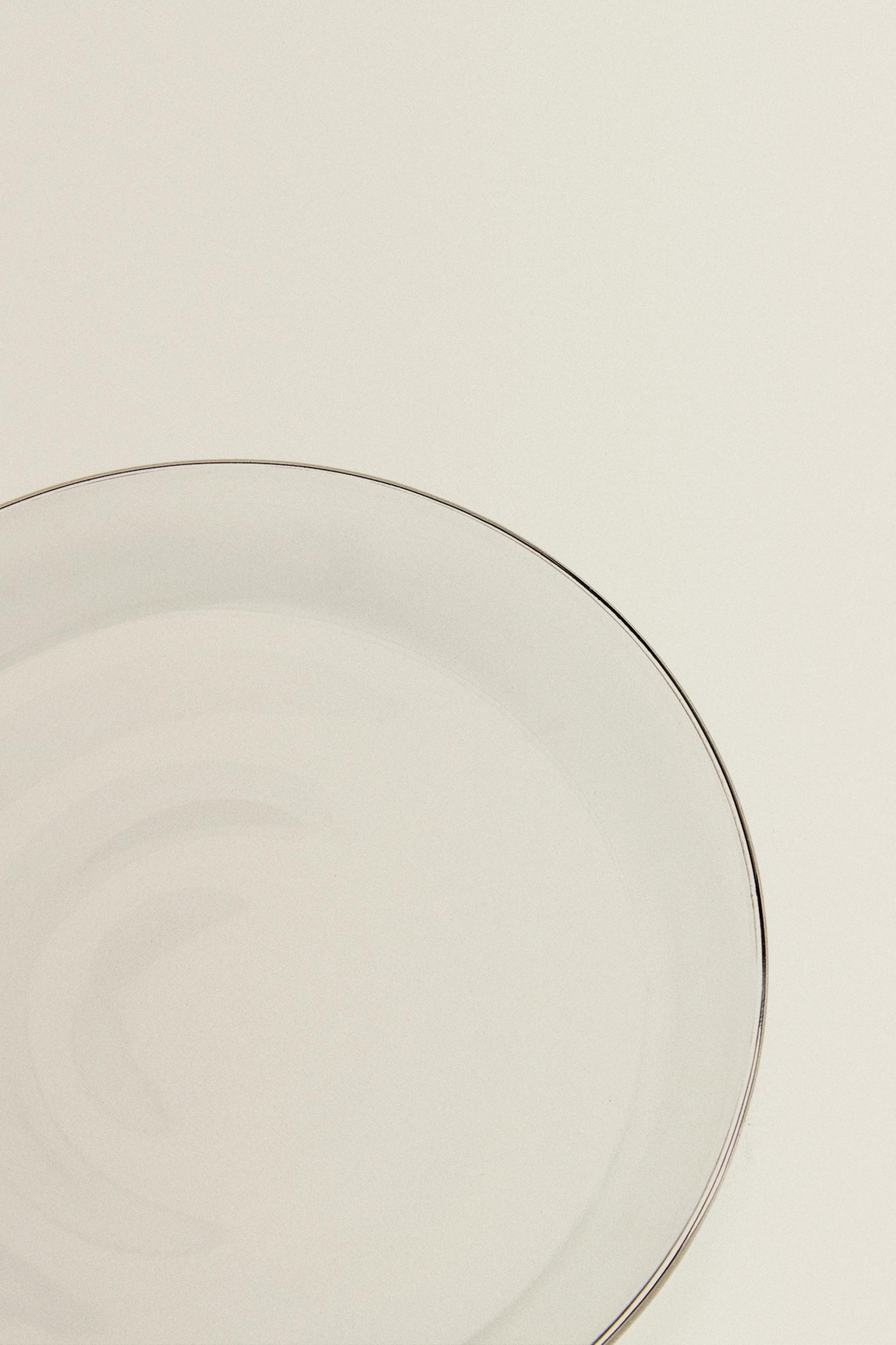 BOROSILICATE GLASS SIDE PLATE WITH RIM