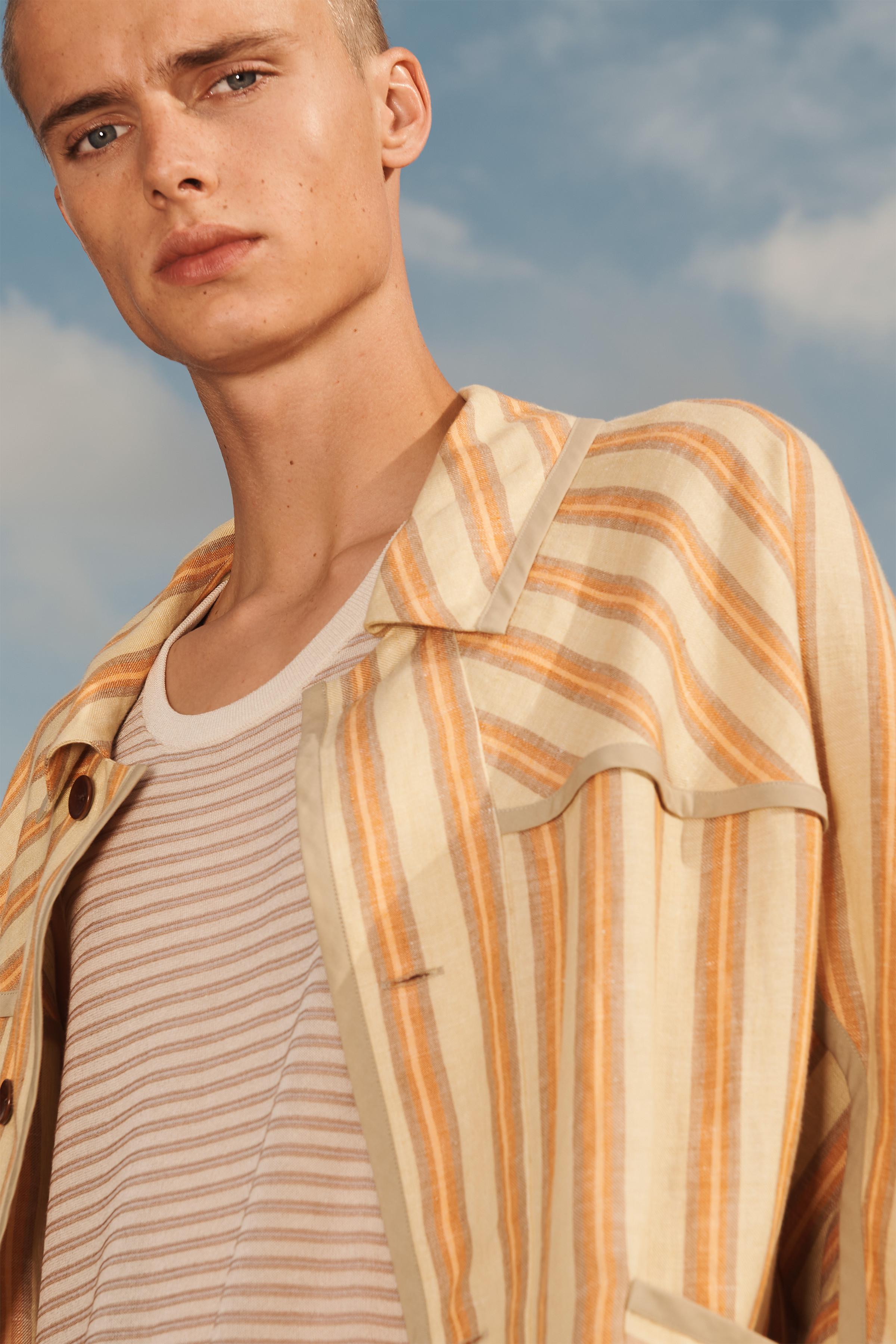 LIMITED EDITION STRIPED LINEN JACKET
