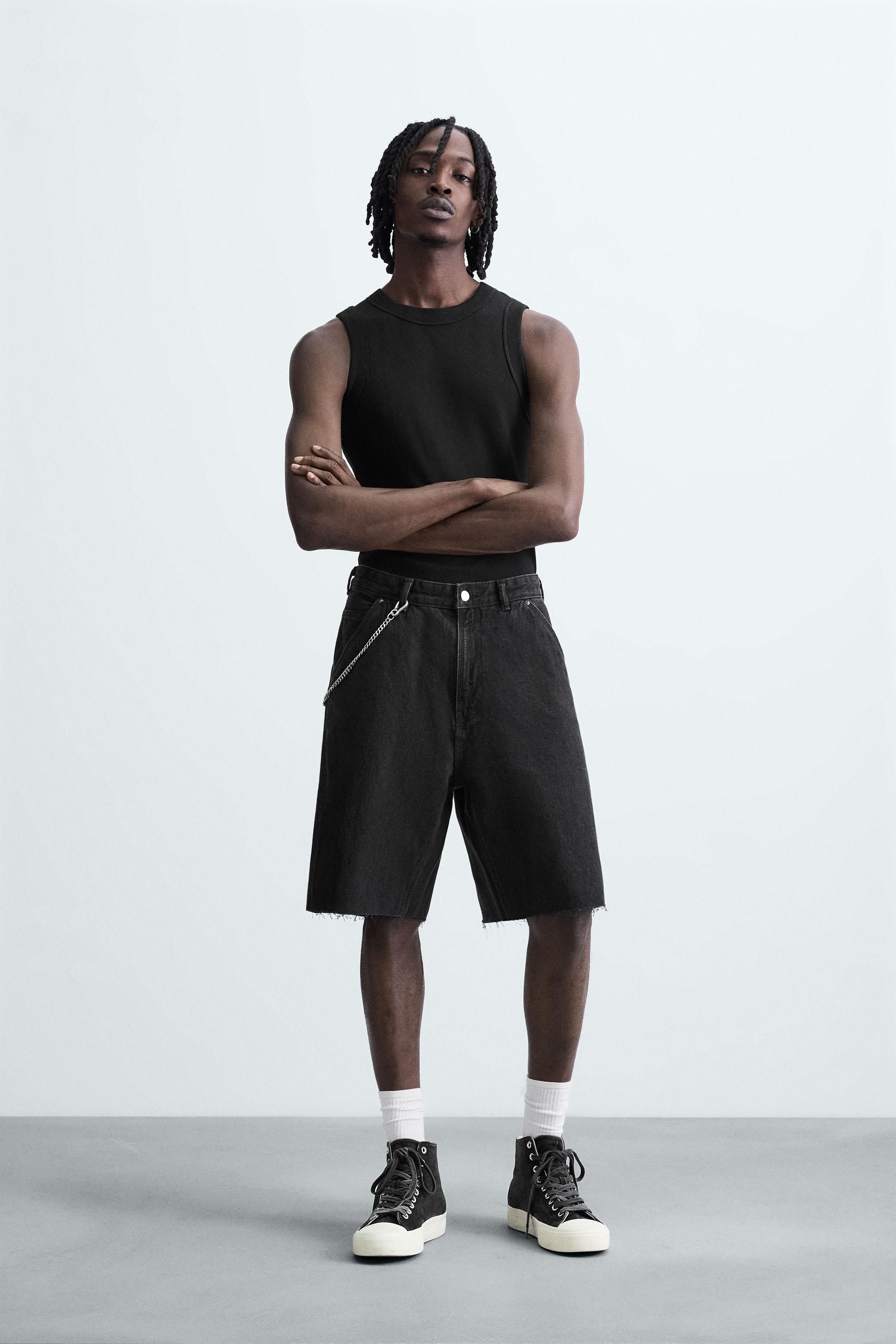 CARPENTER POCKET DENIM BERMUDA SHORTS