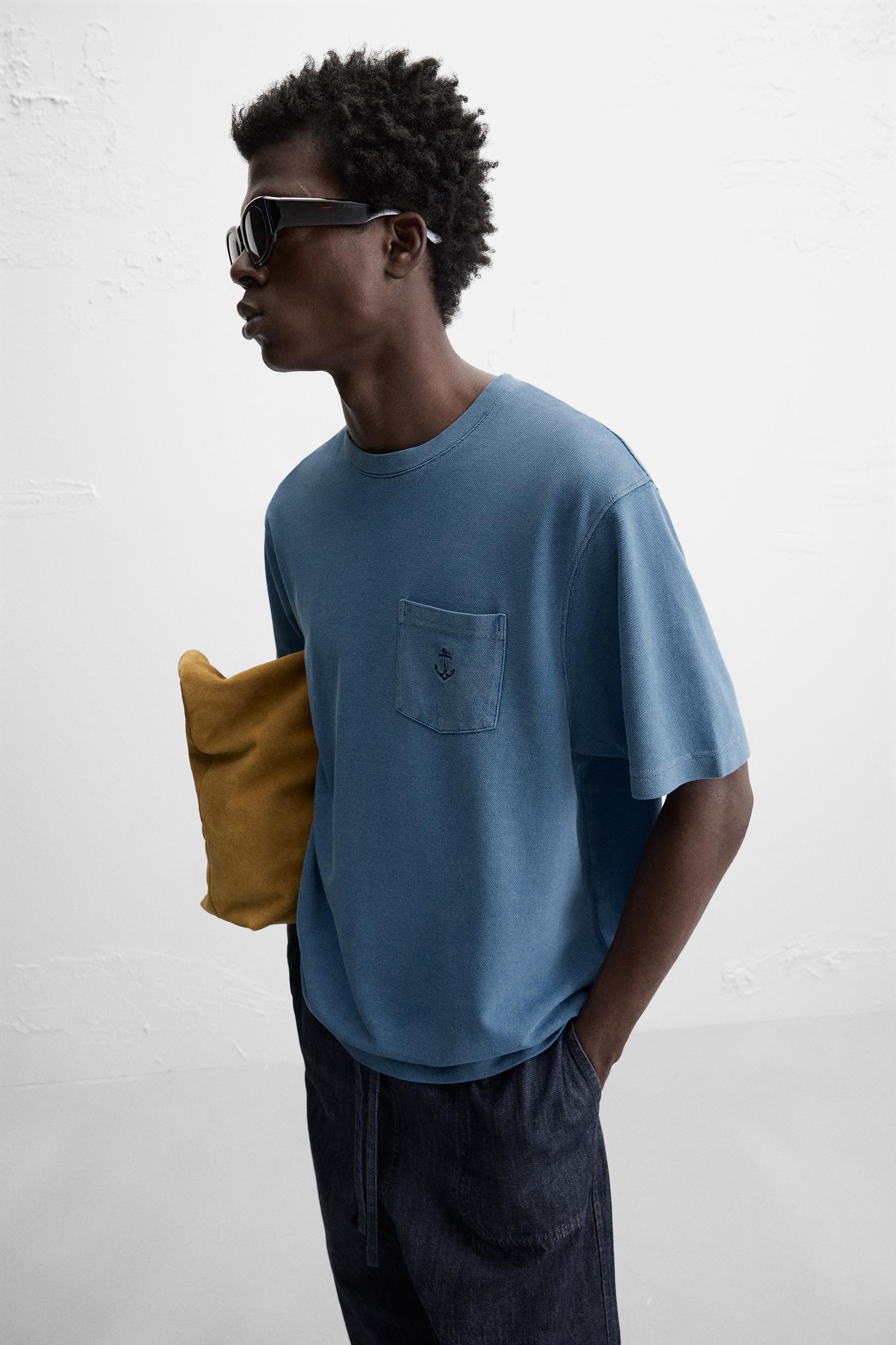 EMBROIDERED PIQUÉ T-SHIRT