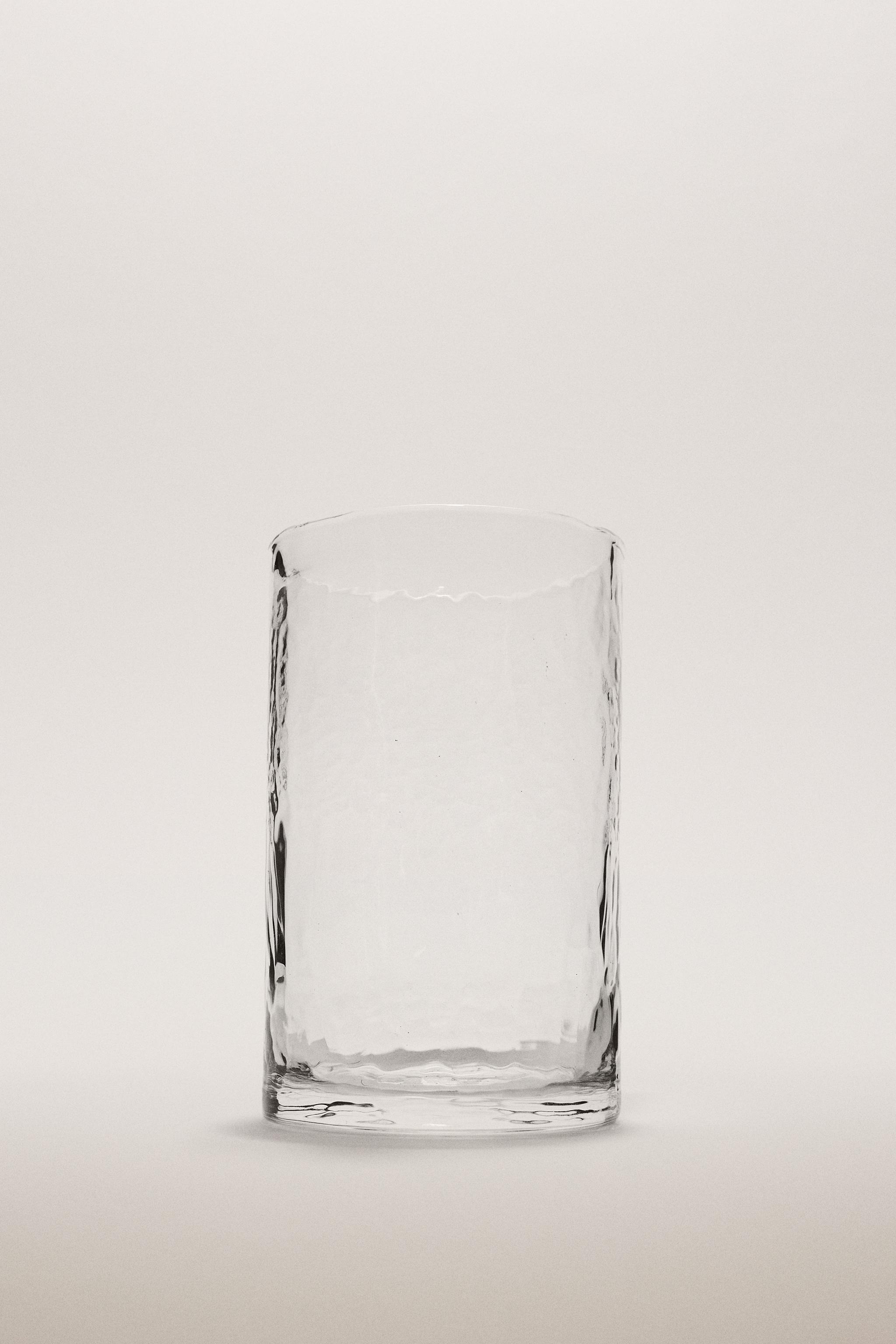 HAMMERED GLASS SOFT DRINK TUMBLER