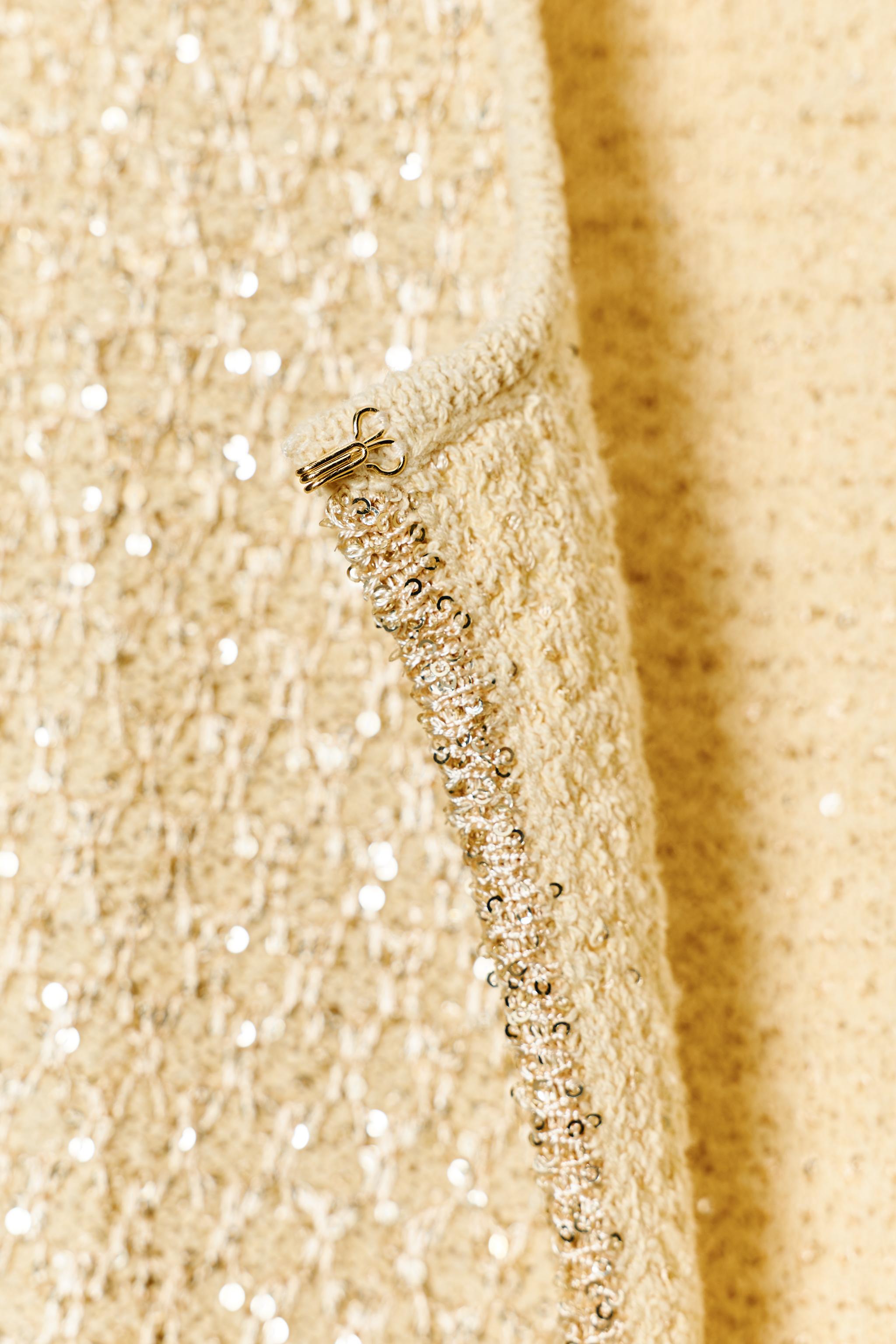 SEQUIN KNIT CARDIGAN