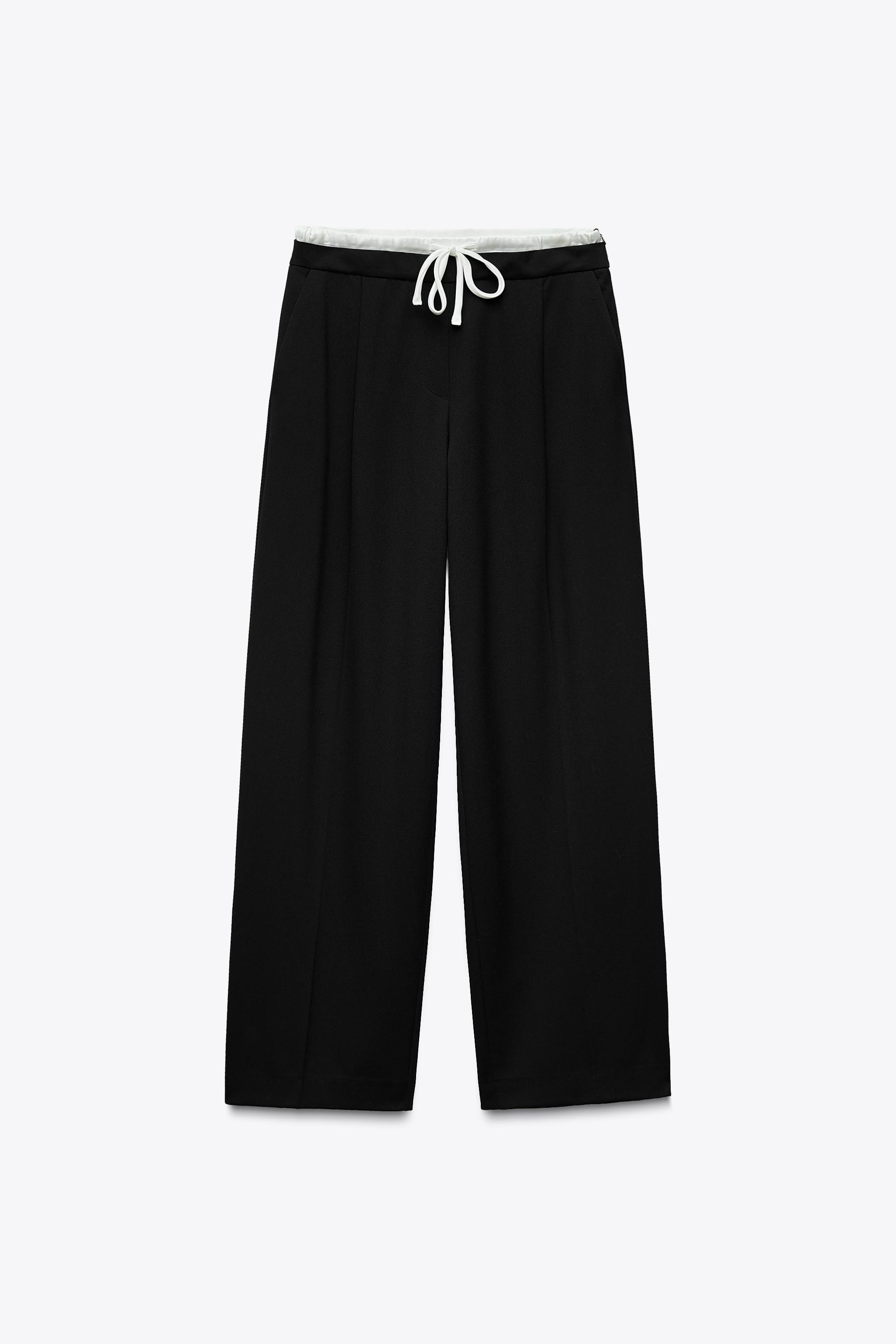 DOUBLE WAIST WIDE LEG PANTS
