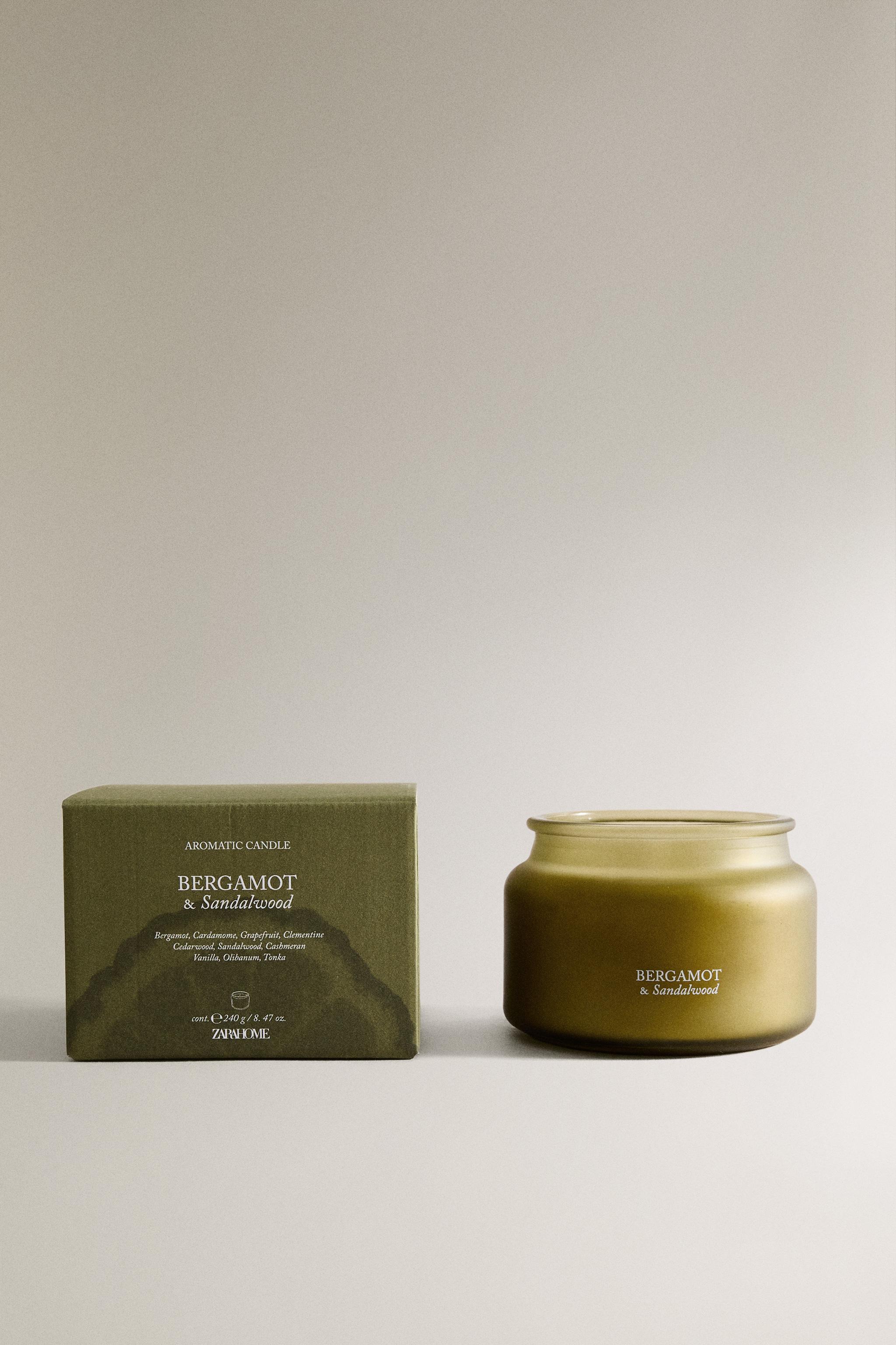 (240 G) BERGAMOT & SANDALWOOD SCENTED CANDLE