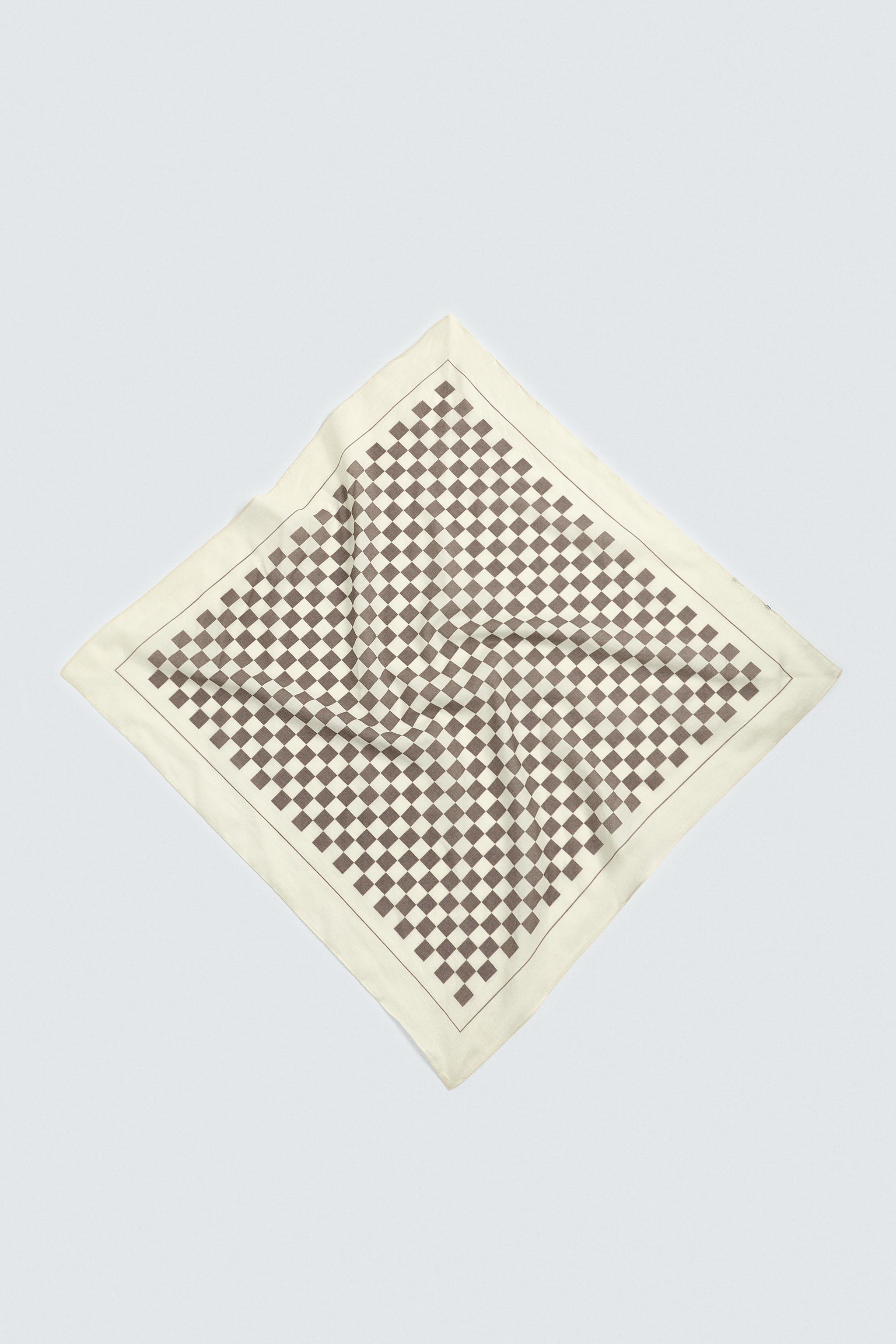 CHECKERED PRINT BANDANA