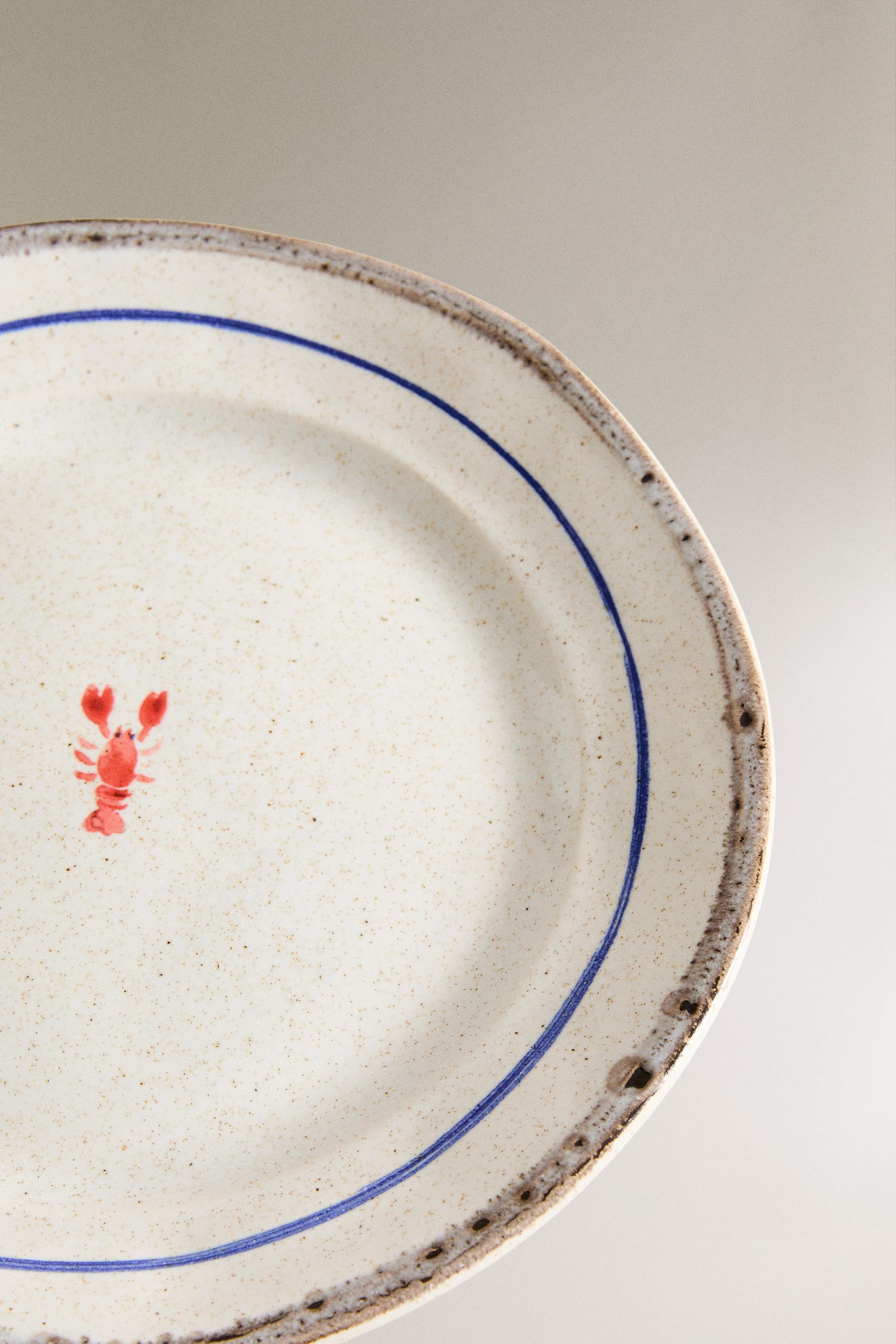 STONEWARE FISH DESSERT PLATE