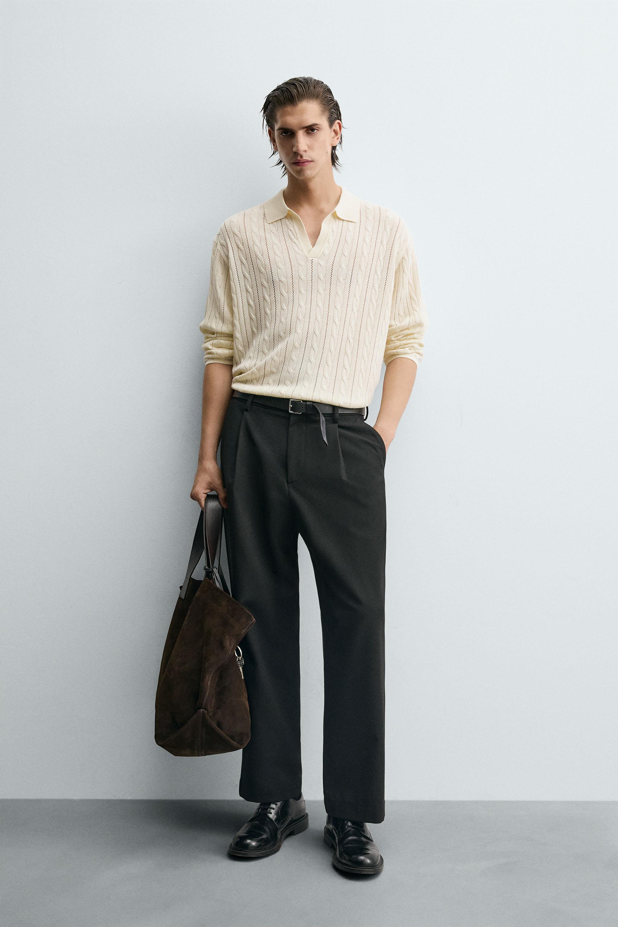 BRAIDED TEXTURED POLO